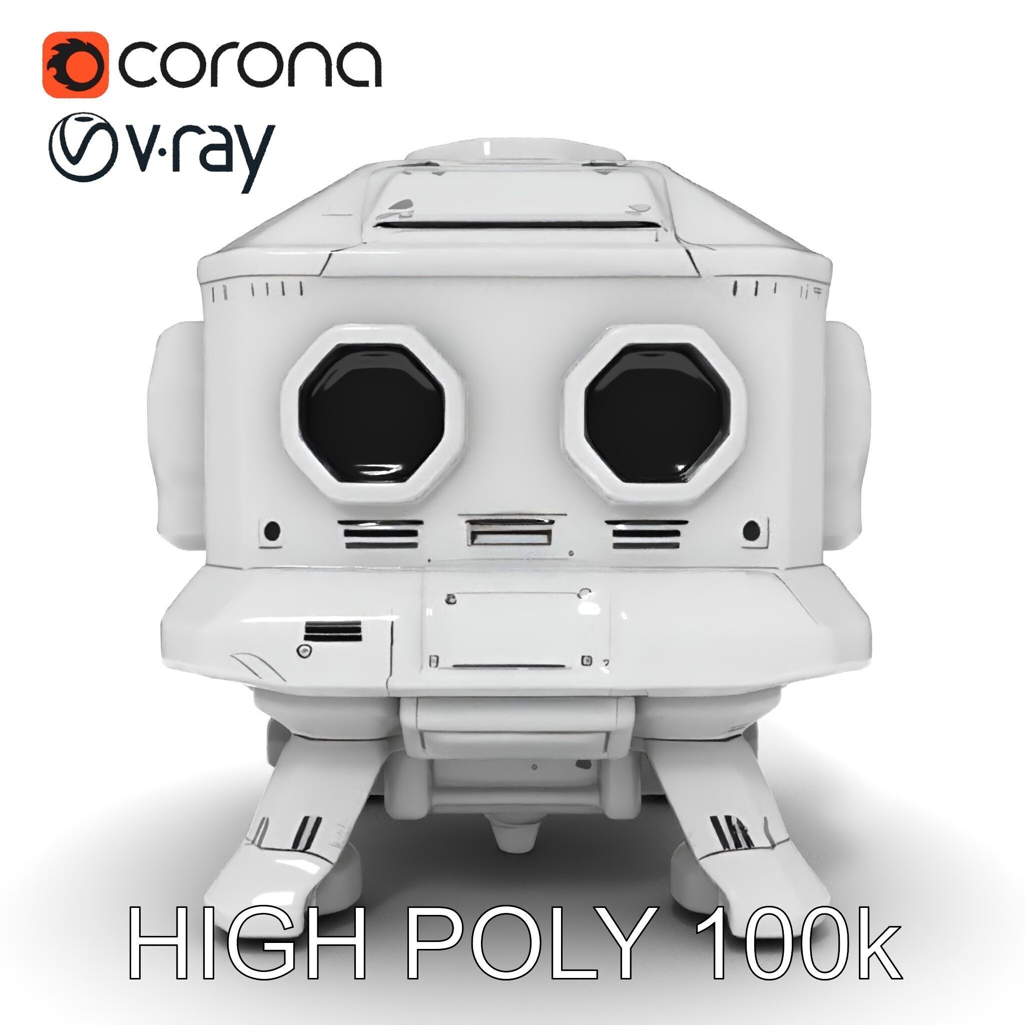 Futuristic Space Station Module model pack Low-poly 3D model_17