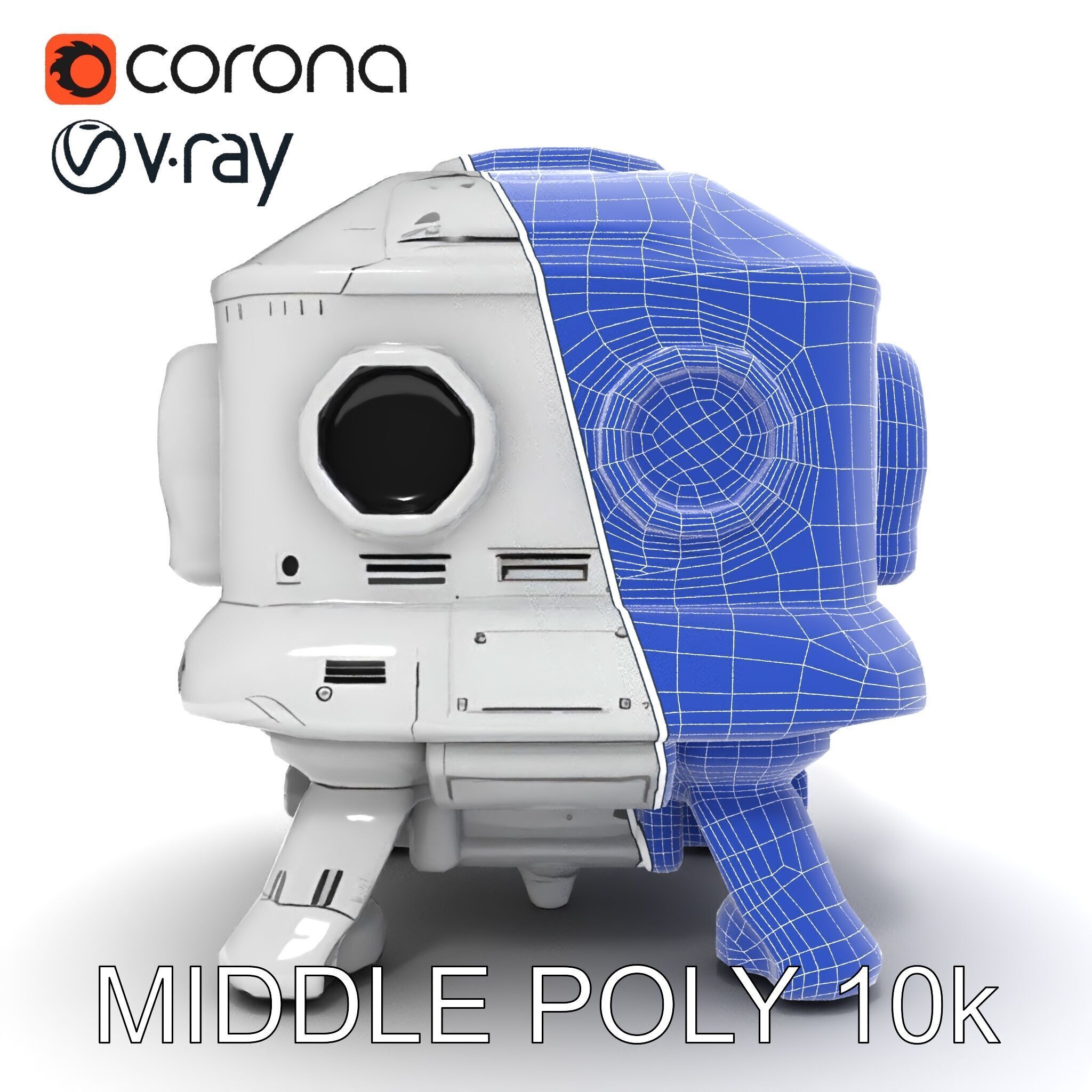 Futuristic Space Station Module model pack Low-poly 3D model_21