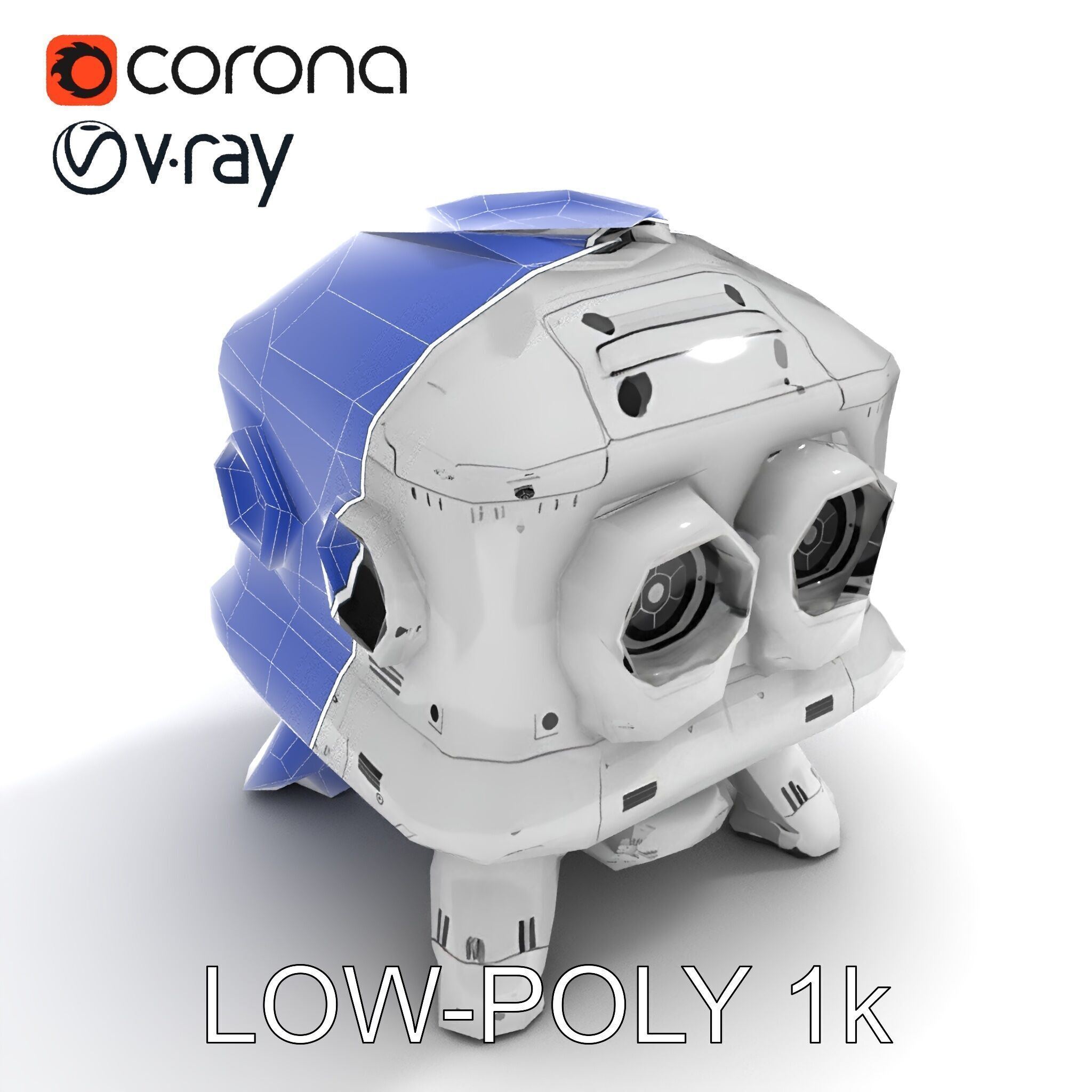 Futuristic Space Station Module model pack Low-poly 3D model_30