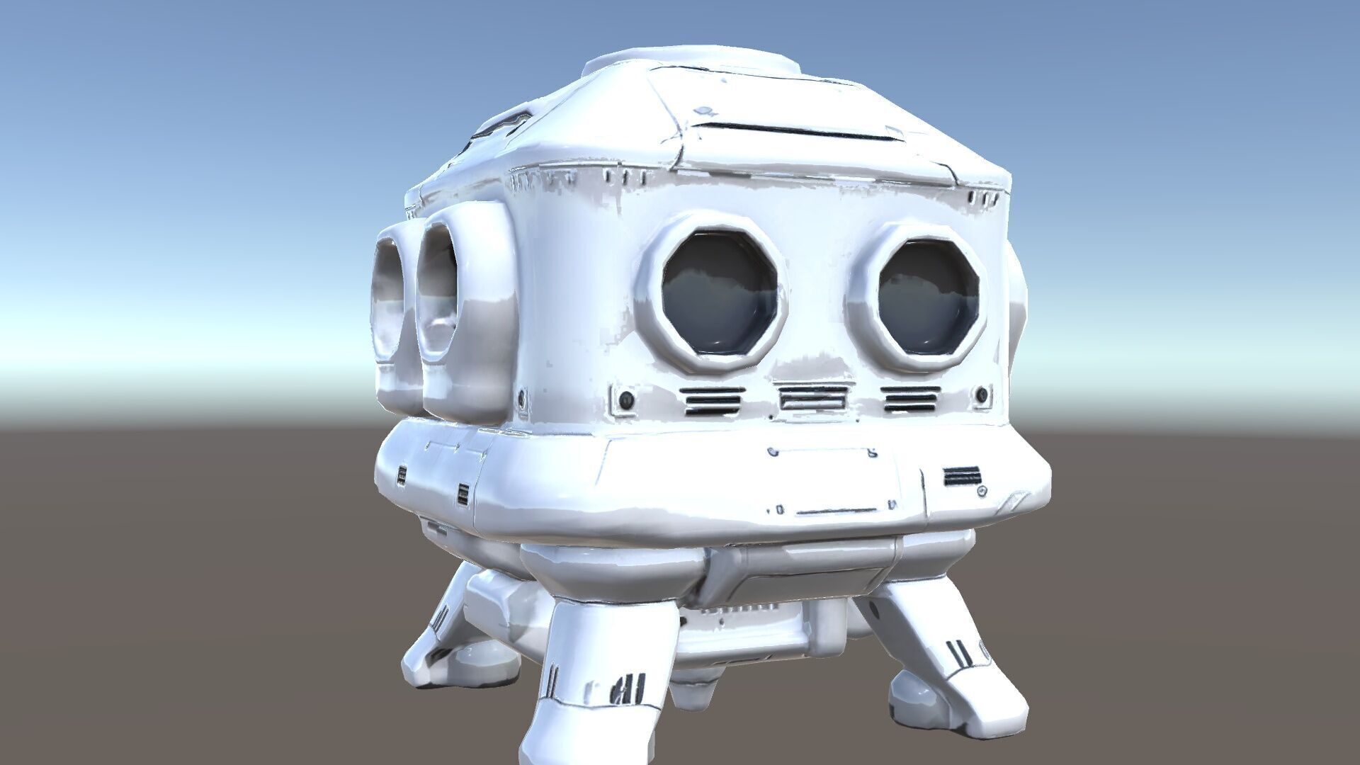 Futuristic Space Station Module model pack Low-poly 3D model_33