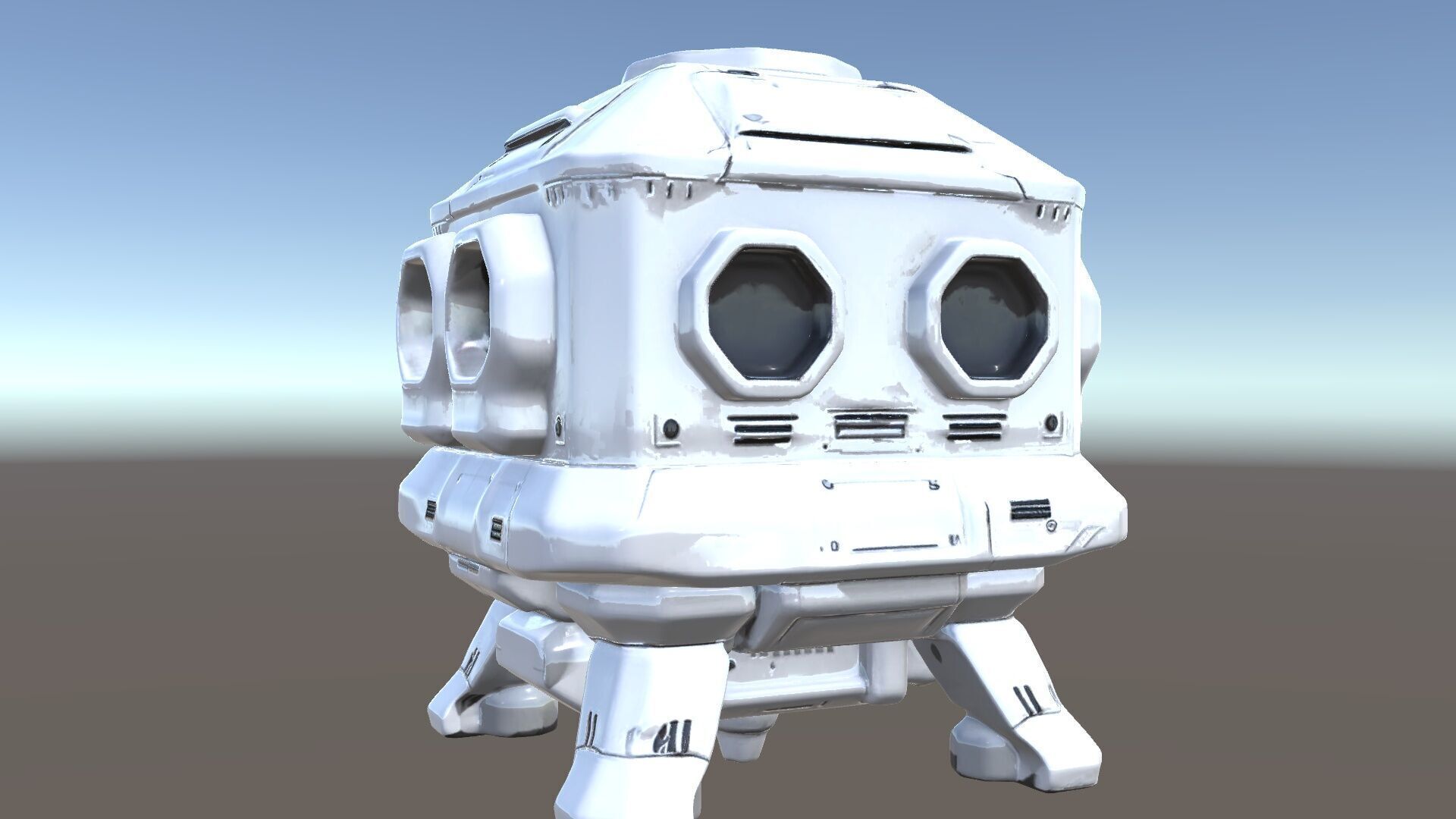 Futuristic Space Station Module model pack Low-poly 3D model_5