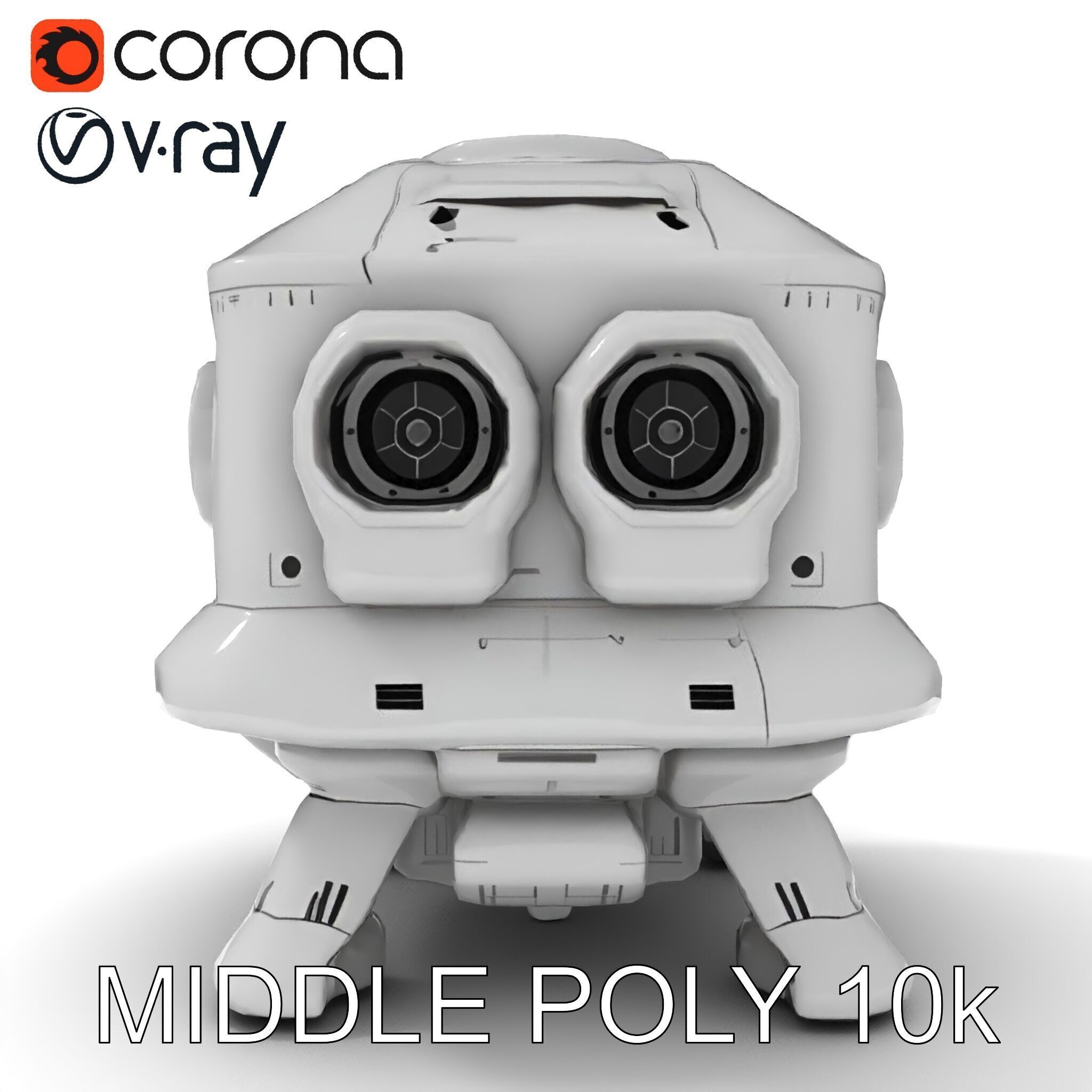 Futuristic Space Station Module model pack Low-poly 3D model_12