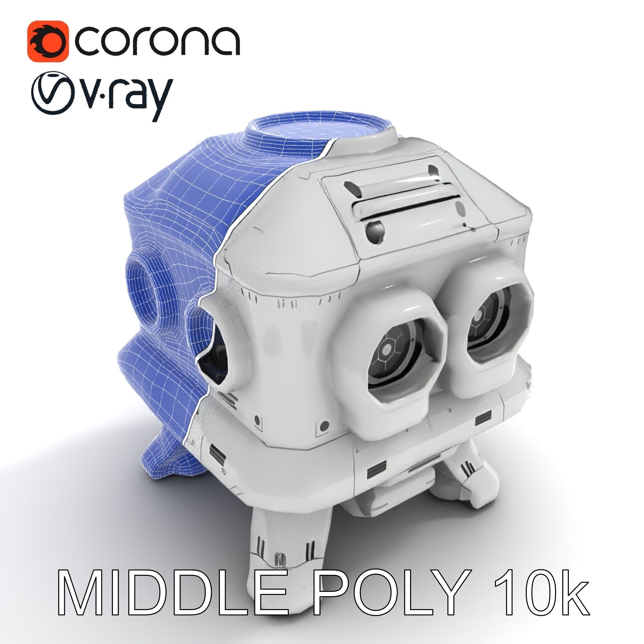 Futuristic Space Station Module model pack Low-poly 3D model_6