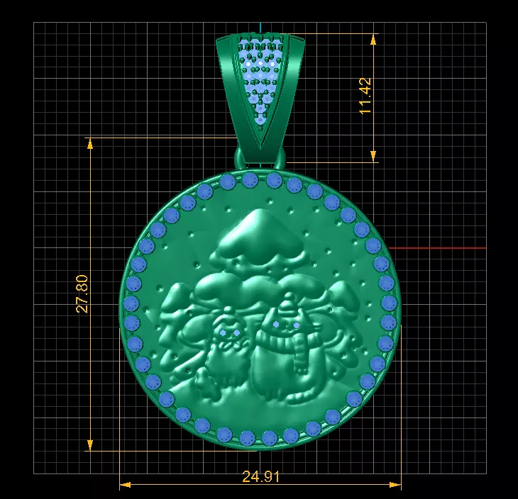 Goldsmith CUSTOMIZED PANDANT 3D PRINTABLE MODAL 3D print model