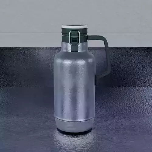Realistic Metal Thermos Flask 