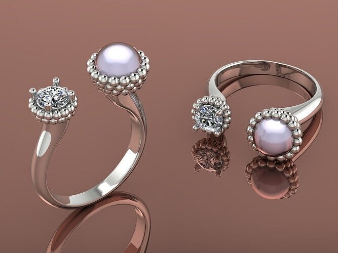 Brand Cleef Jewelry Ring Gold  3D print model