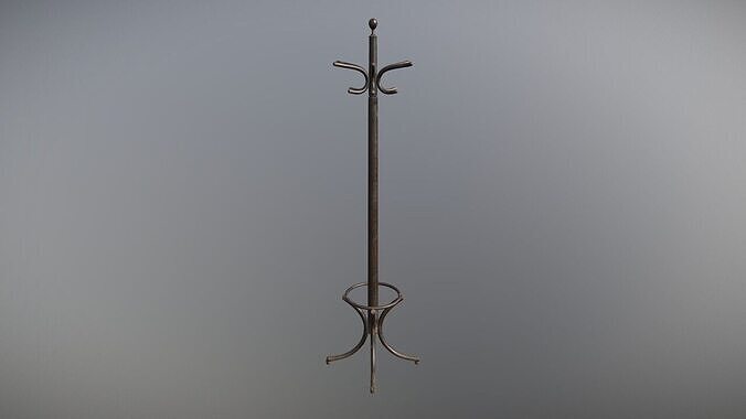 Coat rack Low-poly 3D model