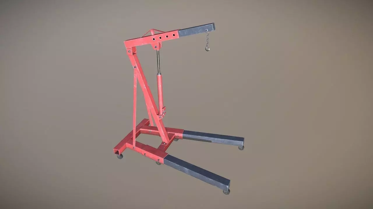 Crane Low-poly 3D model_0