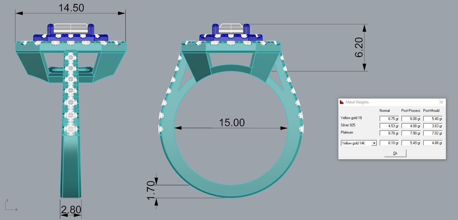 Jewelry Ring Gold 3D print model_3