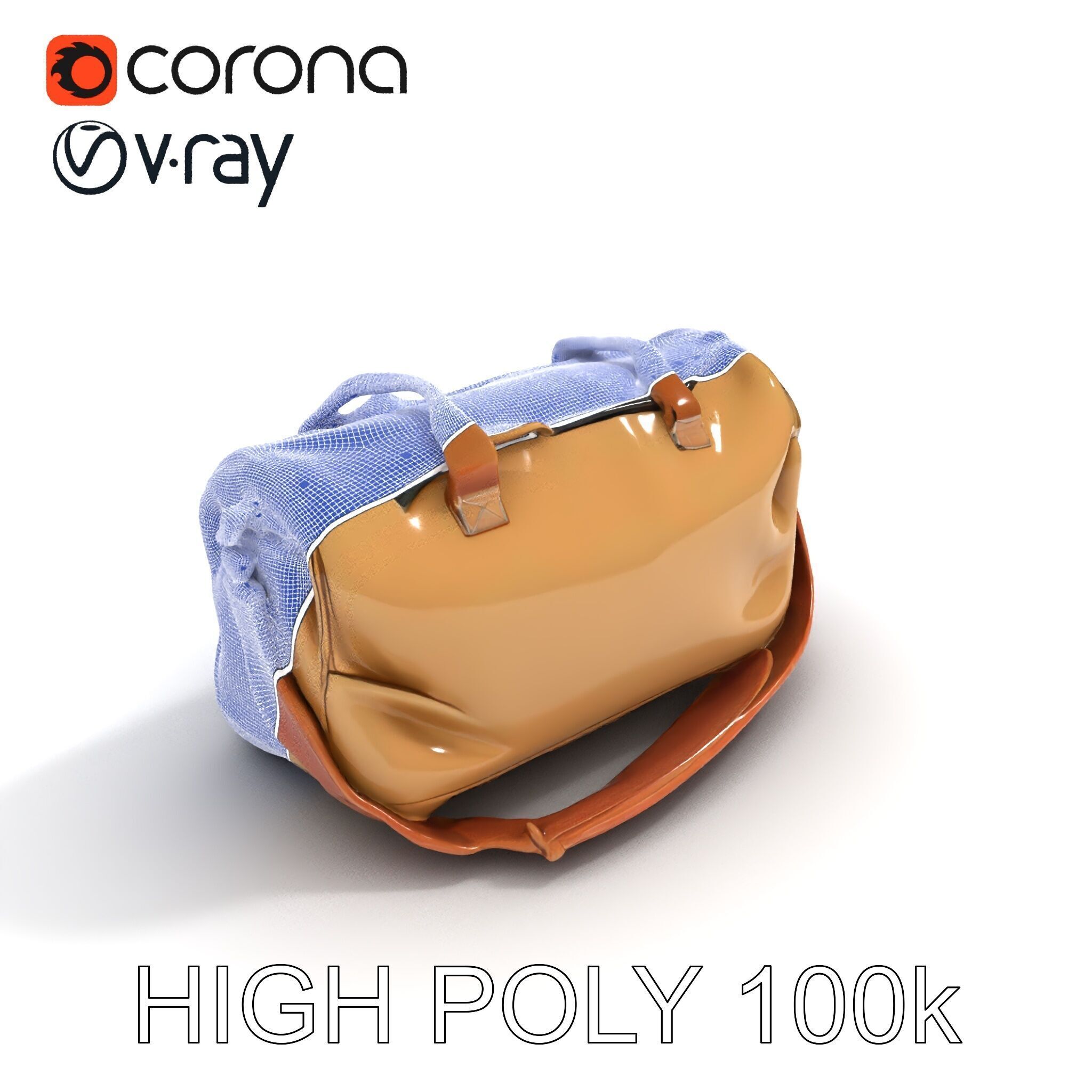 Travel Duffel Bag D Model Pack Low-poly 3D model_17