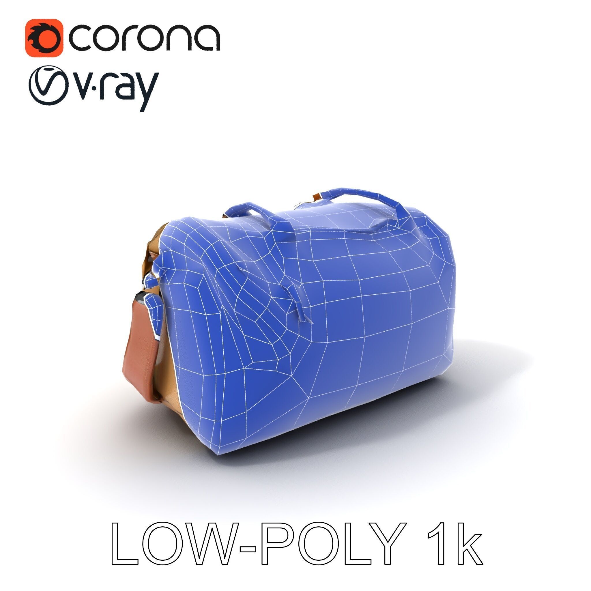 Travel Duffel Bag D Model Pack Low-poly 3D model_16