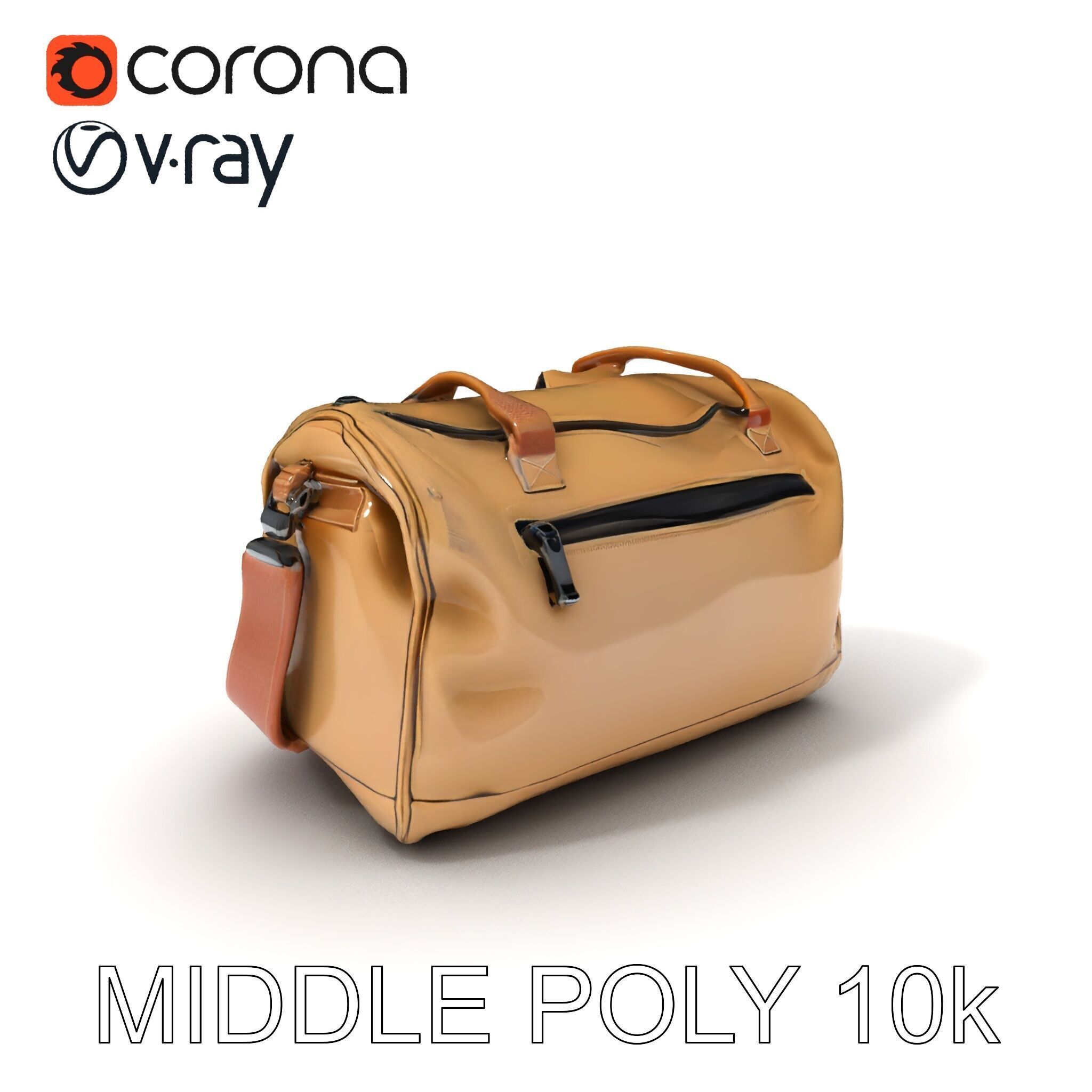 Travel Duffel Bag D Model Pack Low-poly 3D model_9