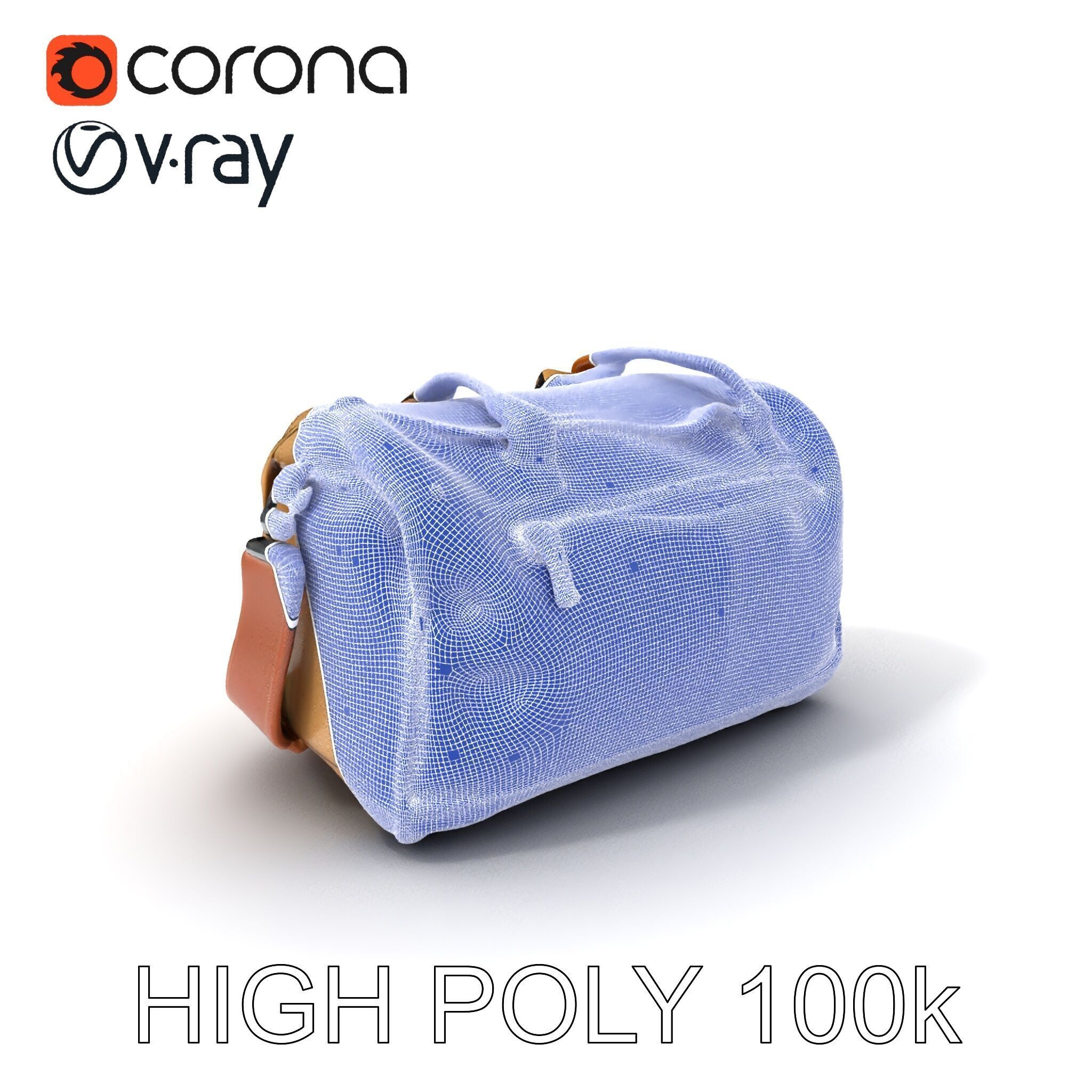 Travel Duffel Bag D Model Pack Low-poly 3D model_3