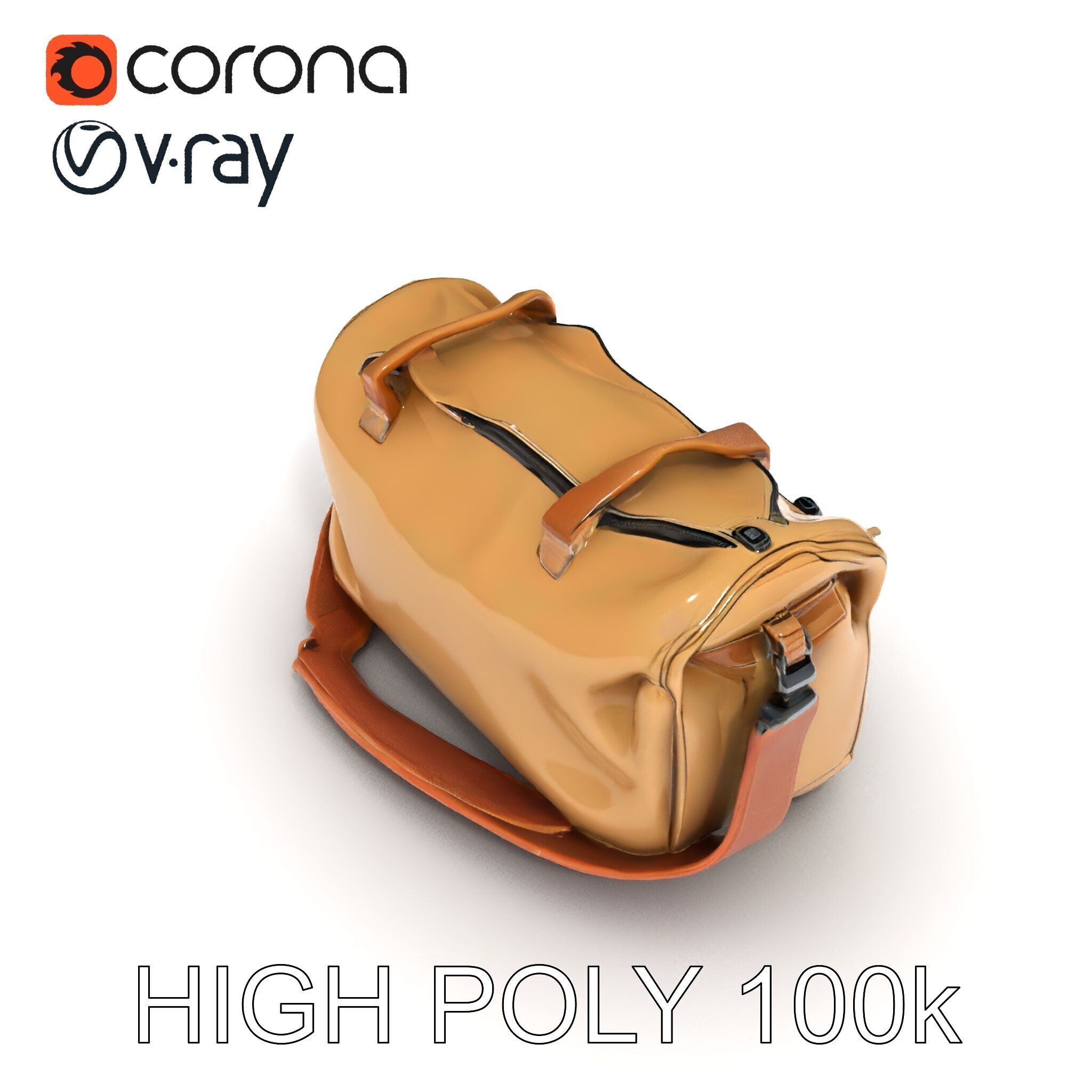 Travel Duffel Bag D Model Pack Low-poly 3D model_22