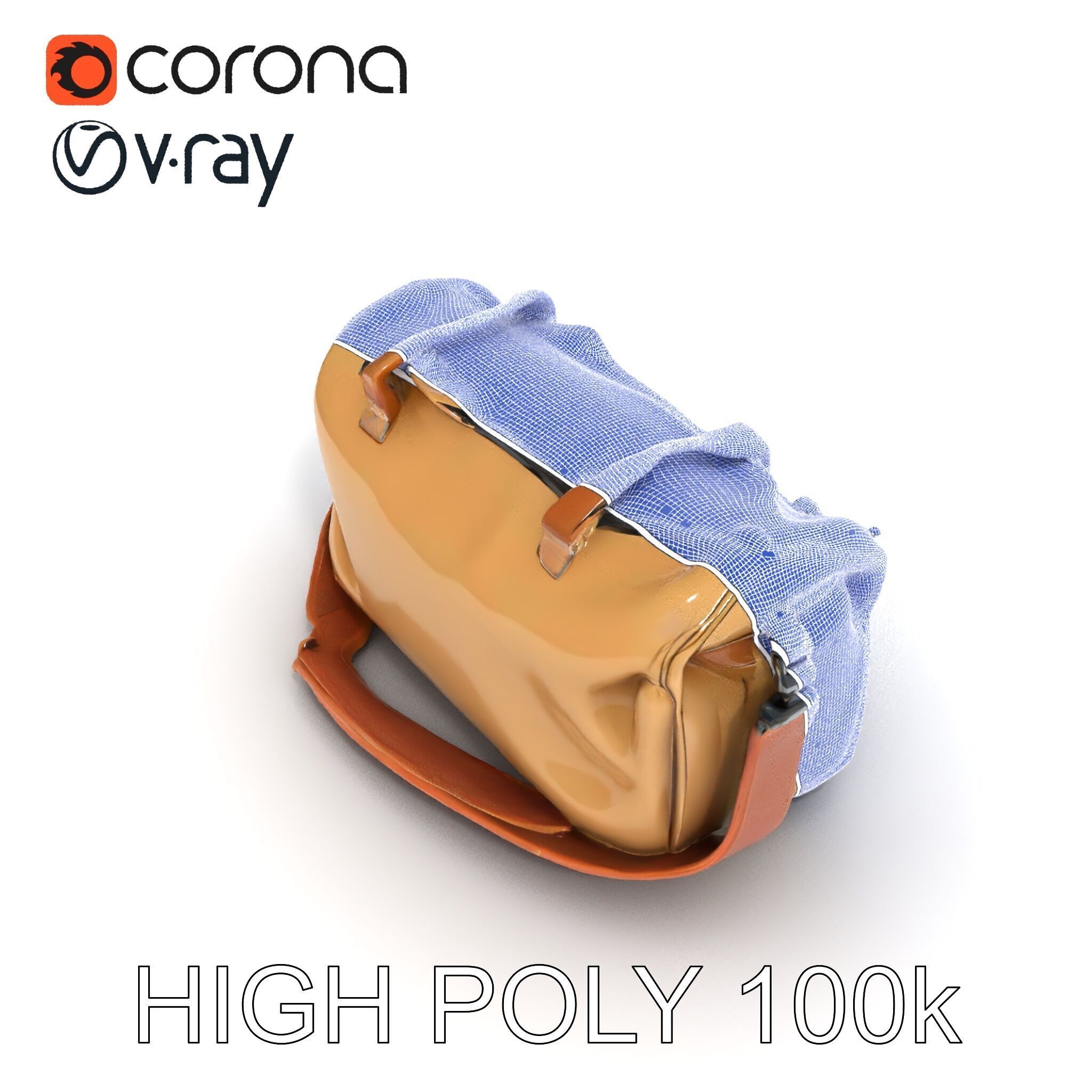 Travel Duffel Bag D Model Pack Low-poly 3D model_11