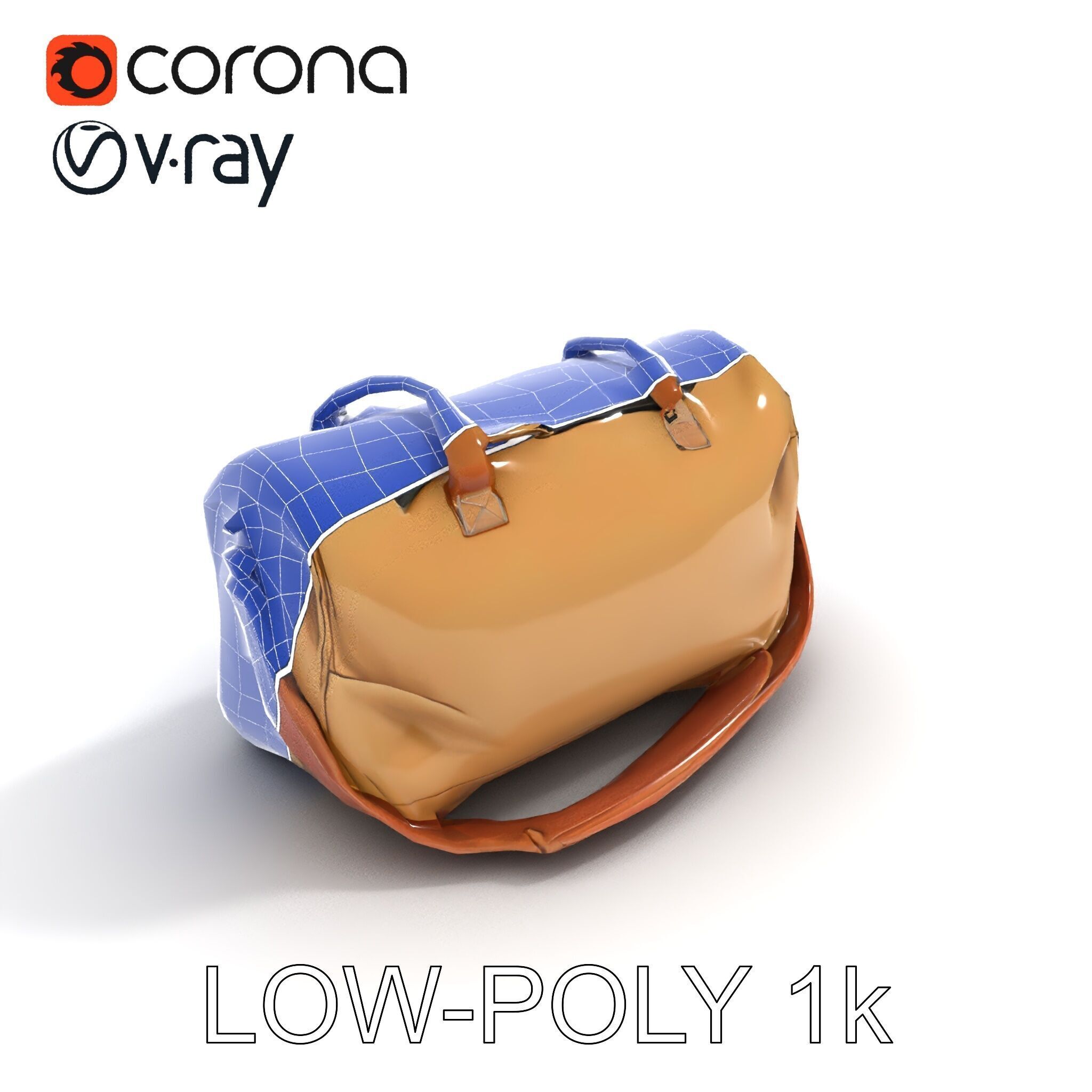 Travel Duffel Bag D Model Pack Low-poly 3D model_32