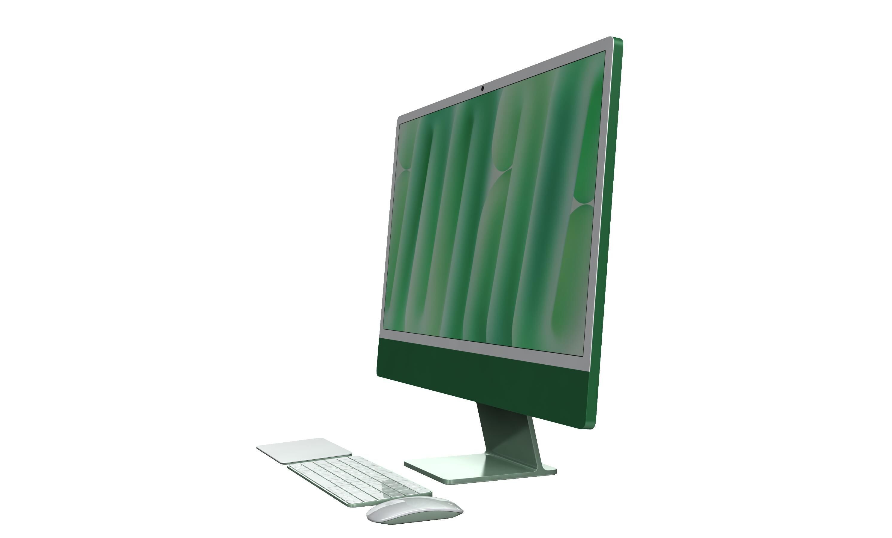 Apple iMac M4 Chip 2024 Green 3D model_7
