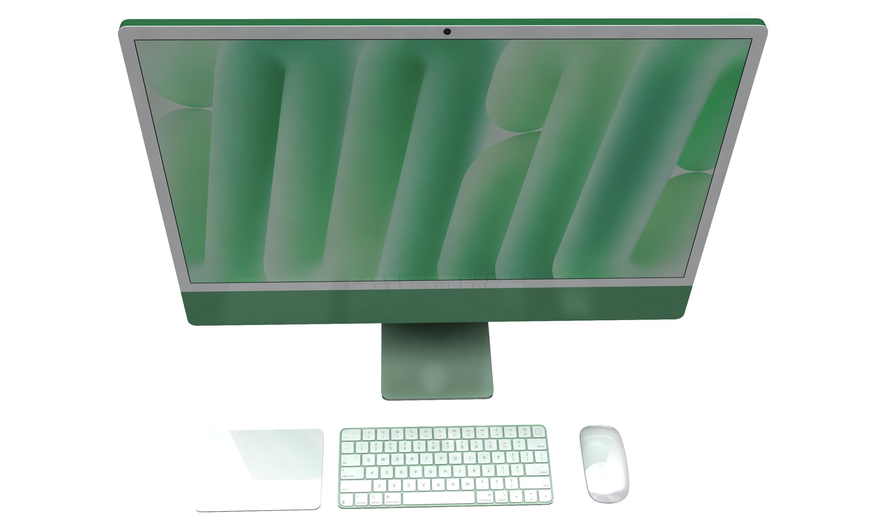 Apple iMac M4 Chip 2024 Green 3D model_10