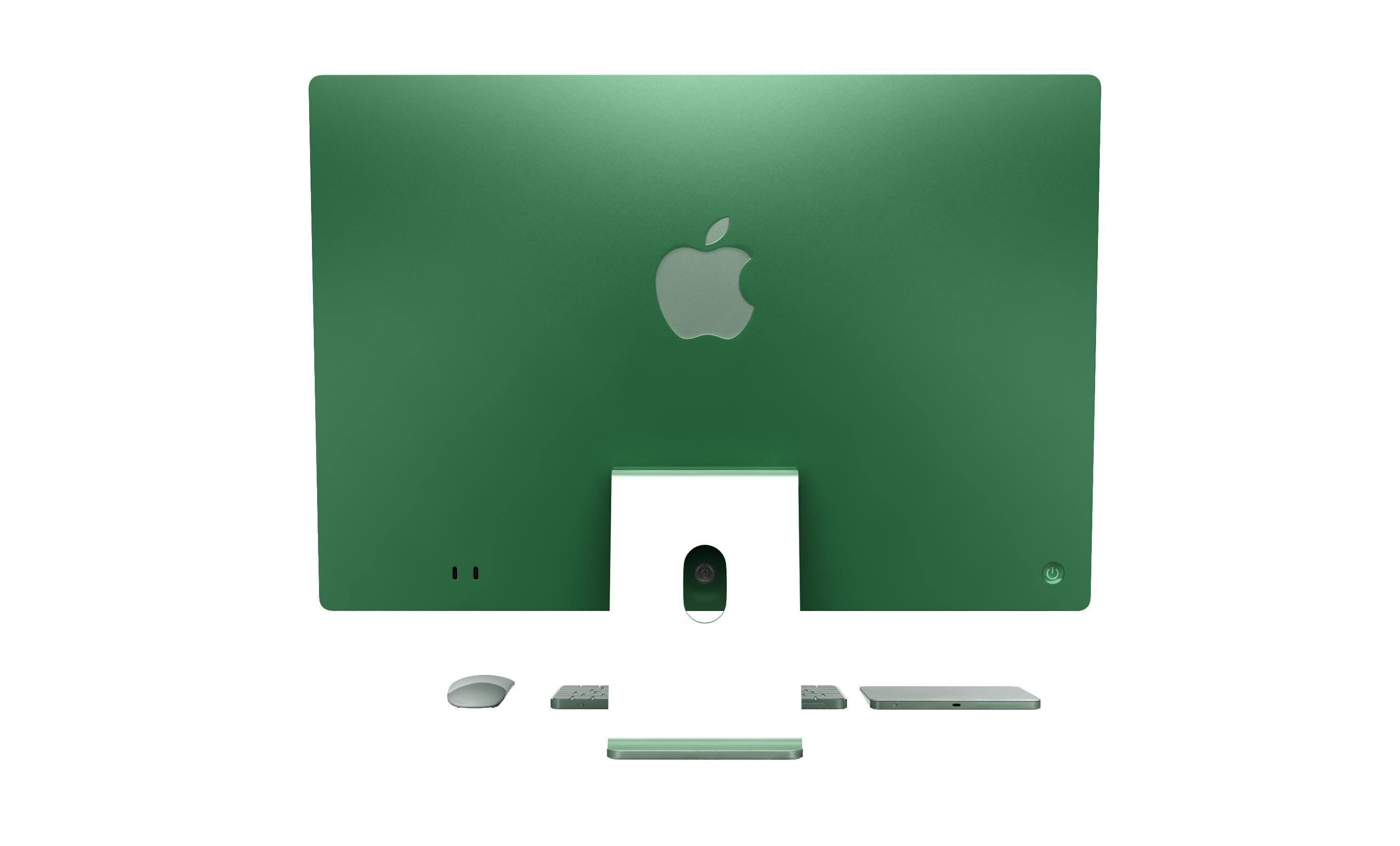 Apple iMac M4 Chip 2024 Green 3D model_5