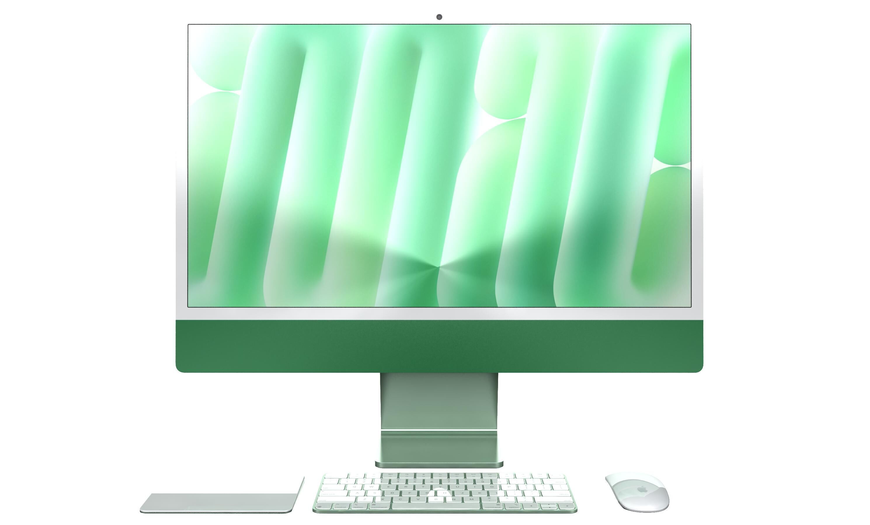 Apple iMac M4 Chip 2024 Green 3D model_1