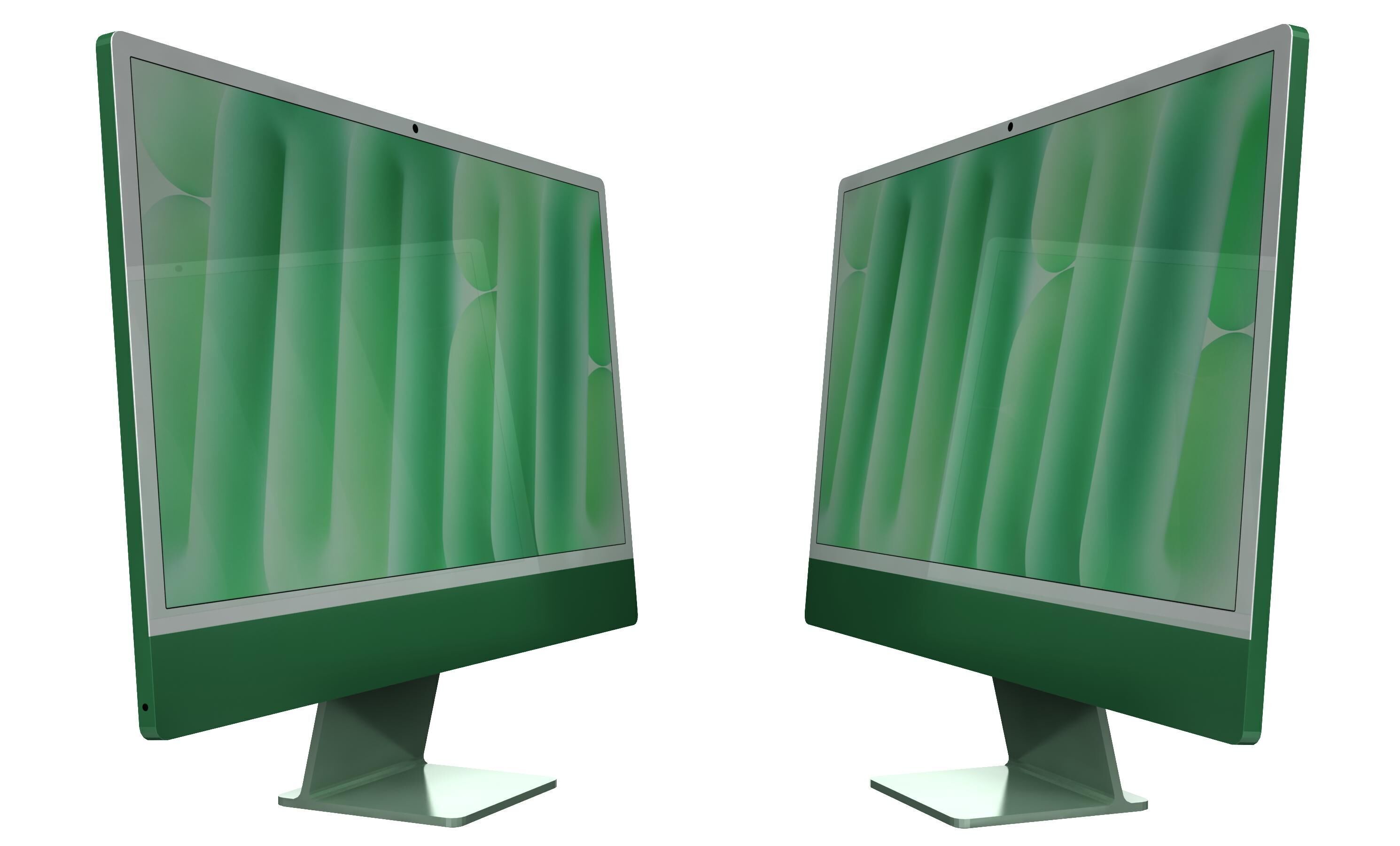 Apple iMac M4 Chip 2024 Green 3D model_12