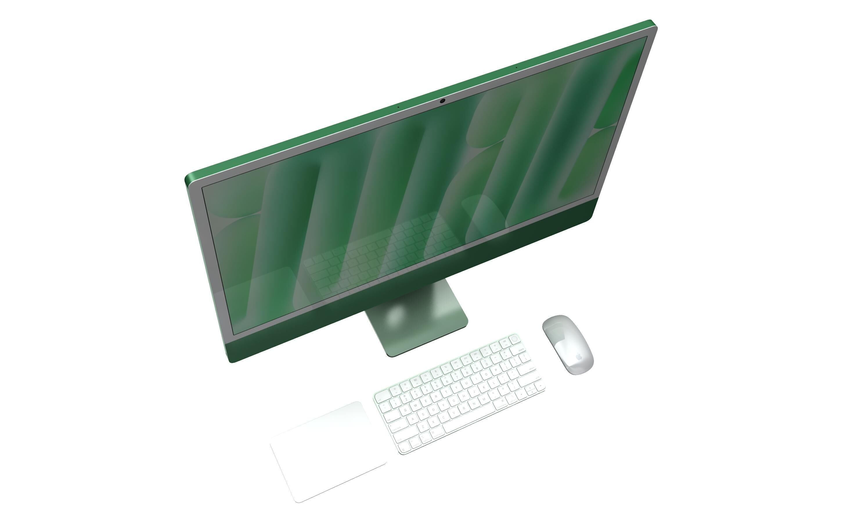 Apple iMac M4 Chip 2024 Green 3D model_11