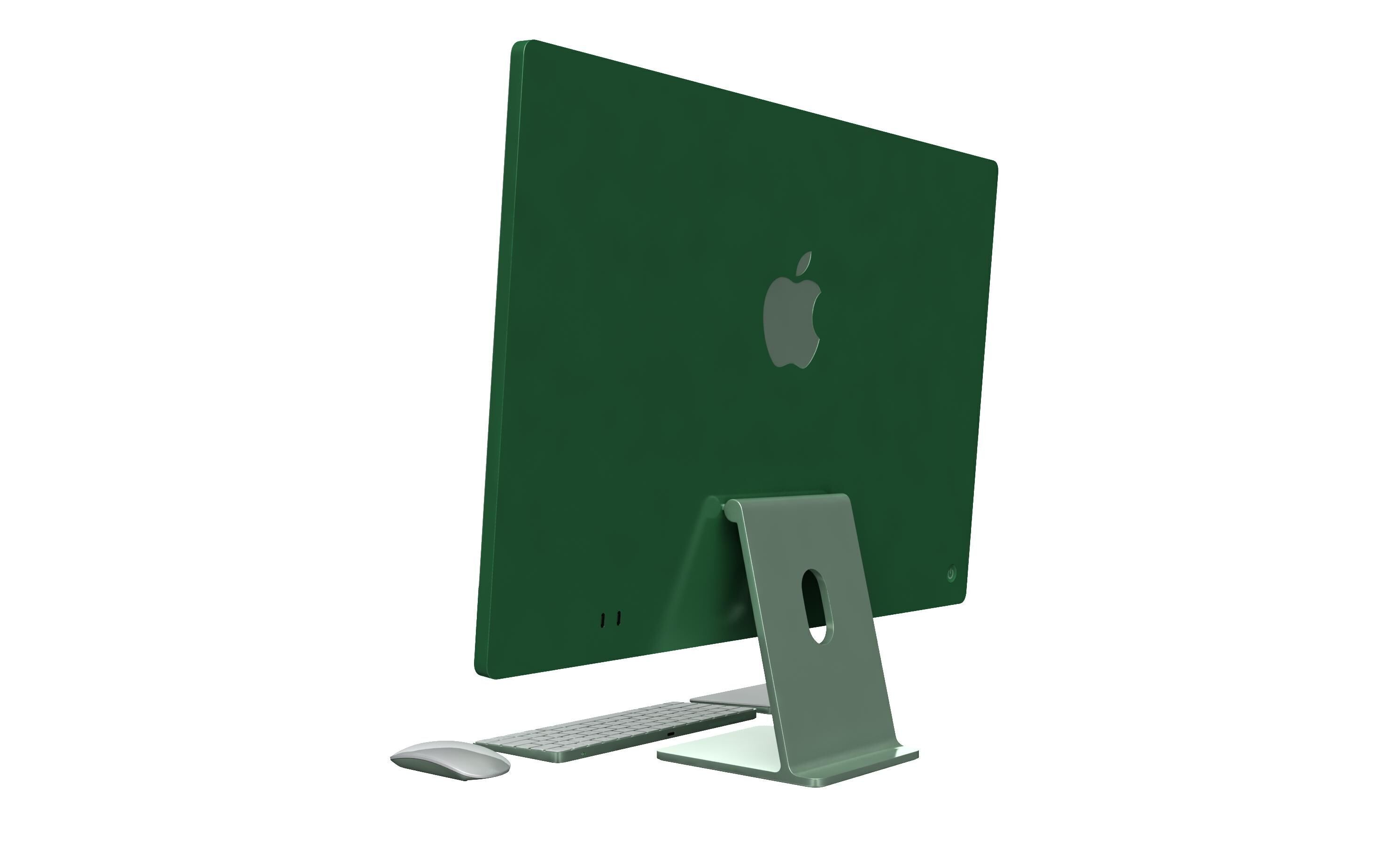 Apple iMac M4 Chip 2024 Green 3D model_6