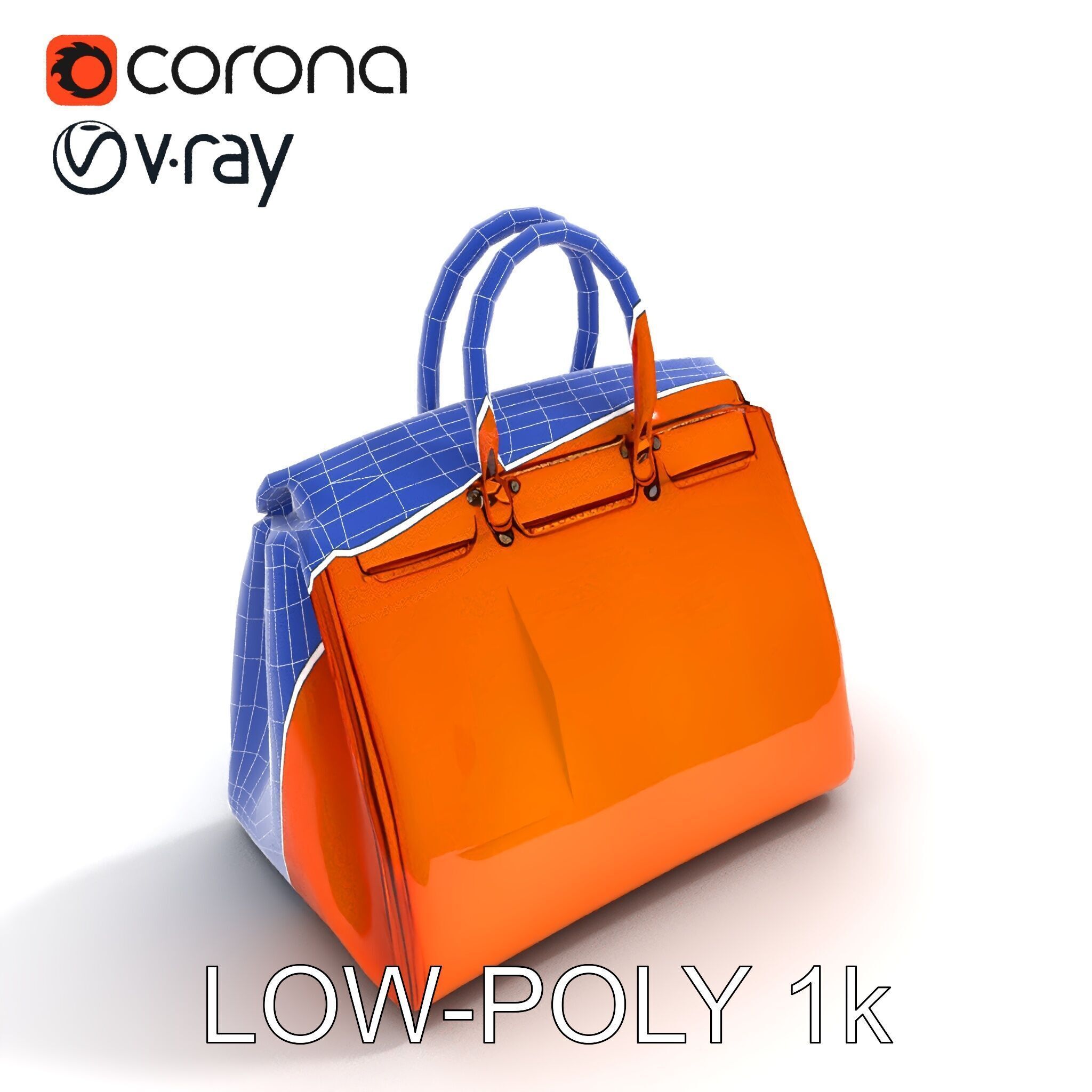 Luxurious Leather Handbag D Model Pack Low-poly 3D model_20