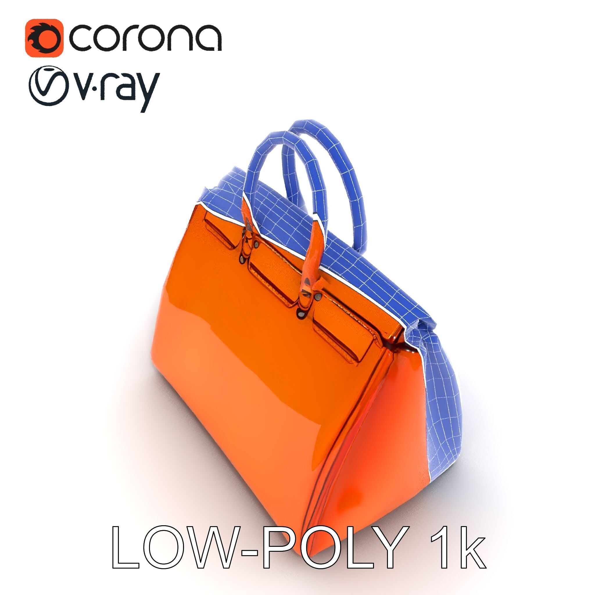 Luxurious Leather Handbag D Model Pack Low-poly 3D model_31