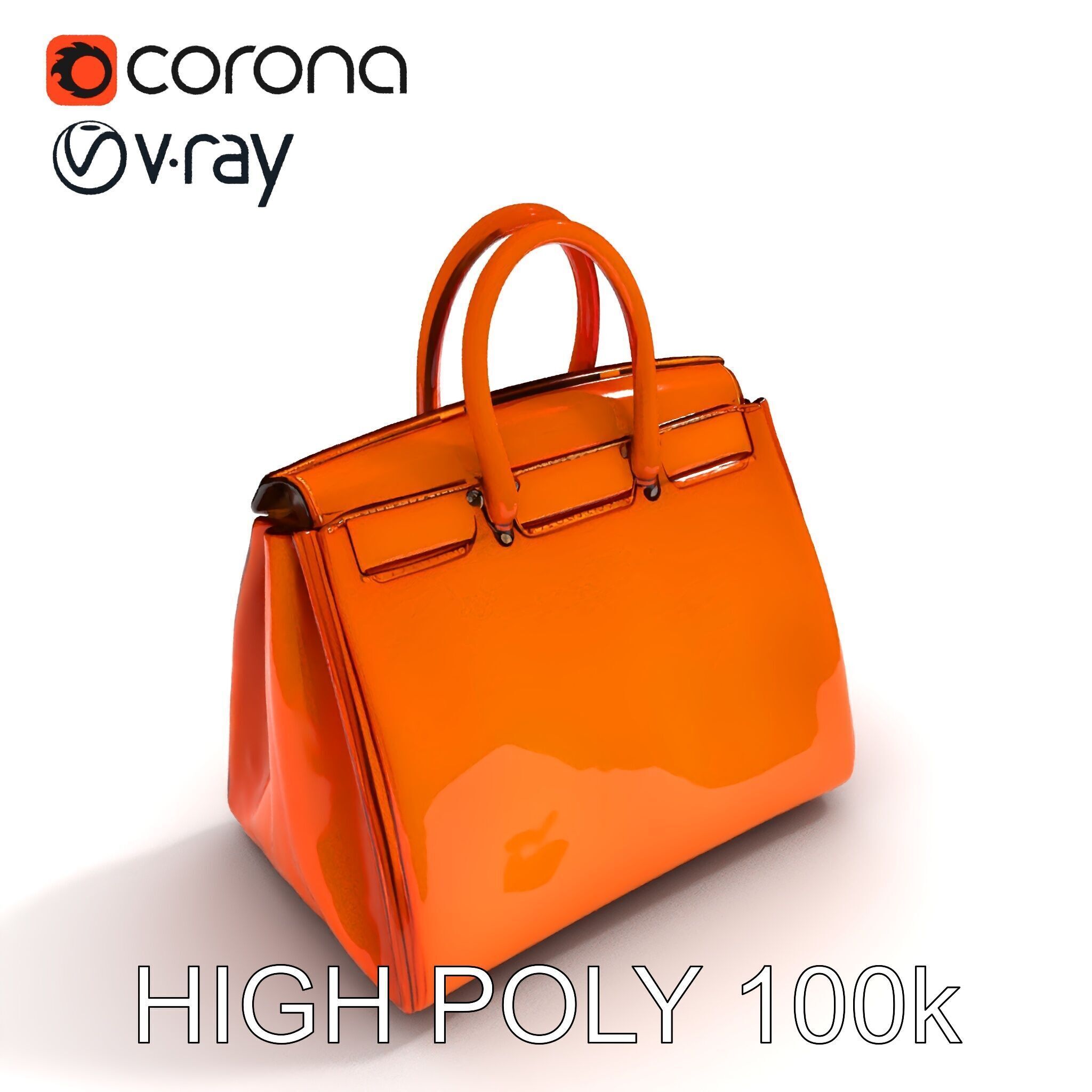 Luxurious Leather Handbag D Model Pack Low-poly 3D model_35