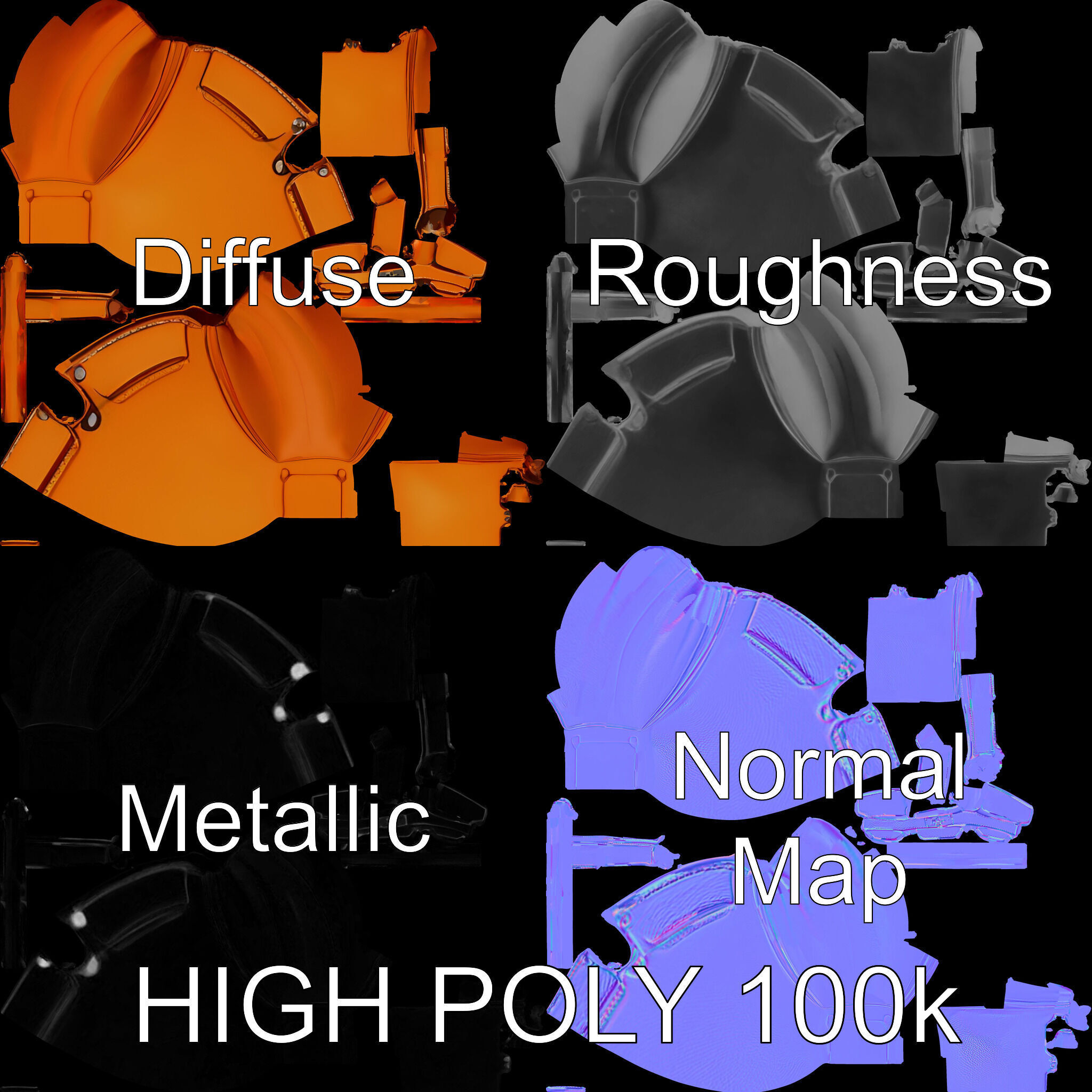 Luxurious Leather Handbag D Model Pack Low-poly 3D model_2