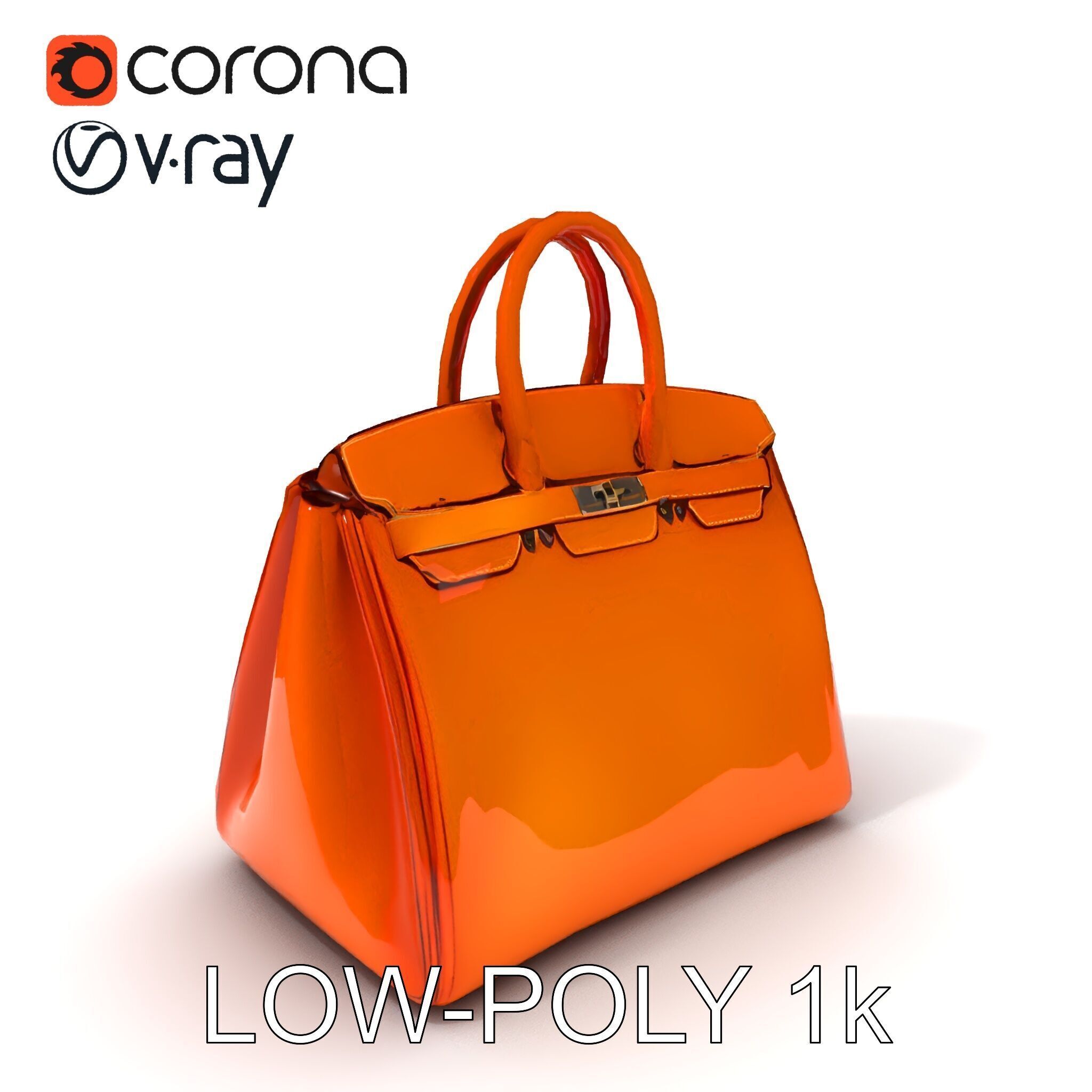 Luxurious Leather Handbag D Model Pack Low-poly 3D model_25
