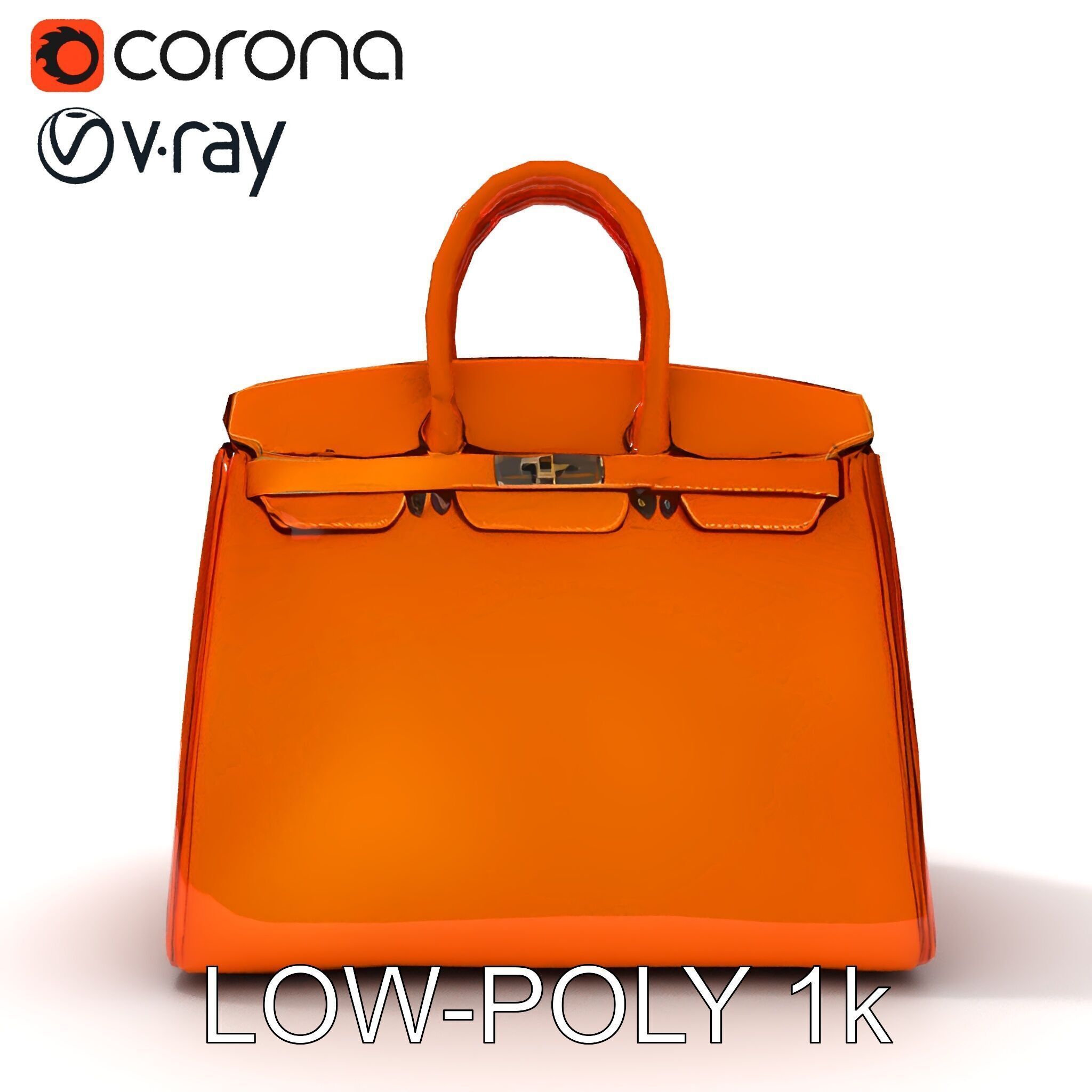 Luxurious Leather Handbag D Model Pack Low-poly 3D model_23