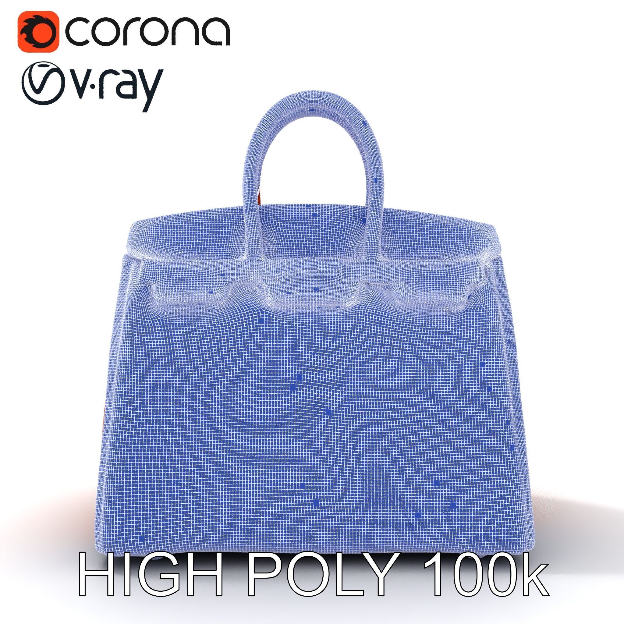 Luxurious Leather Handbag D Model Pack Low-poly 3D model_16