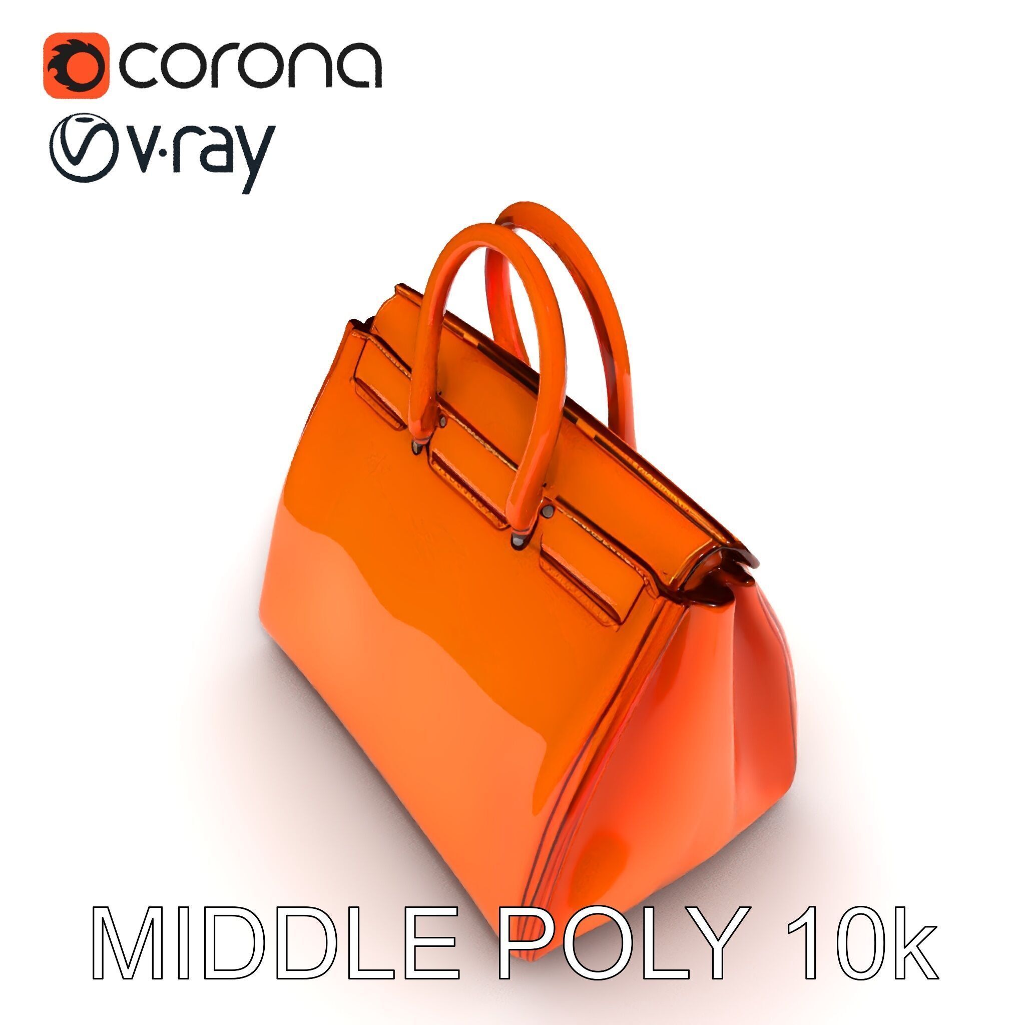 Luxurious Leather Handbag D Model Pack Low-poly 3D model_33