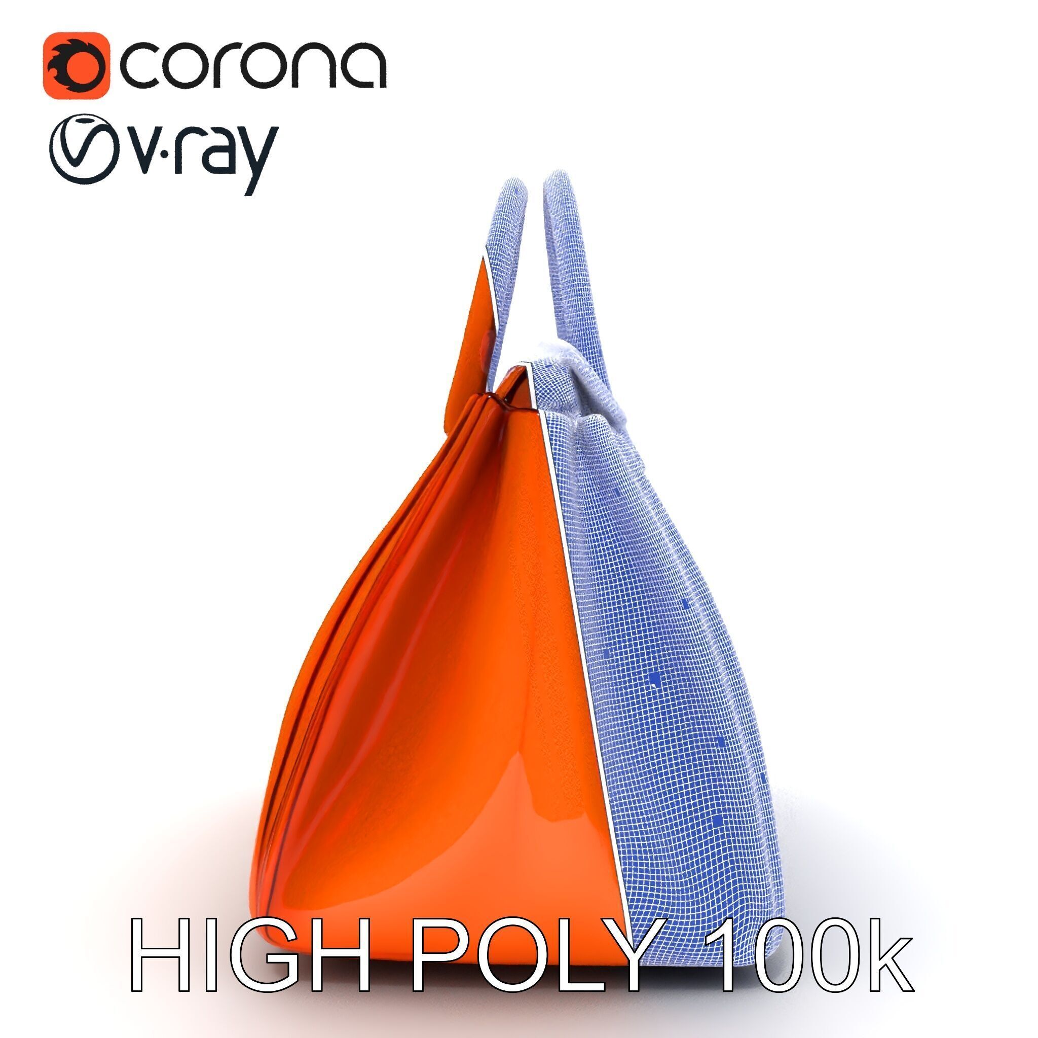 Luxurious Leather Handbag D Model Pack Low-poly 3D model_29