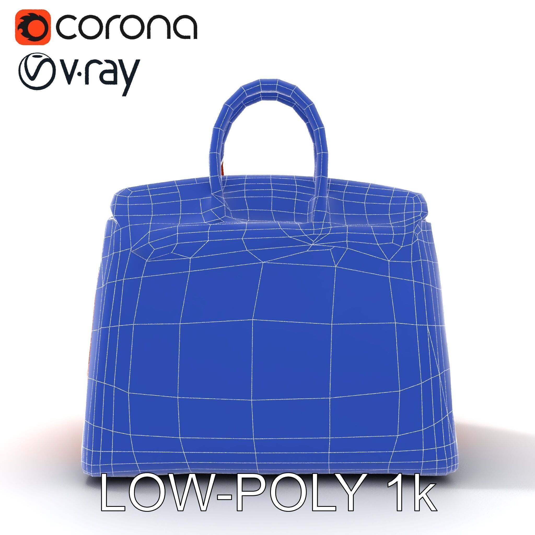 Luxurious Leather Handbag D Model Pack Low-poly 3D model_34