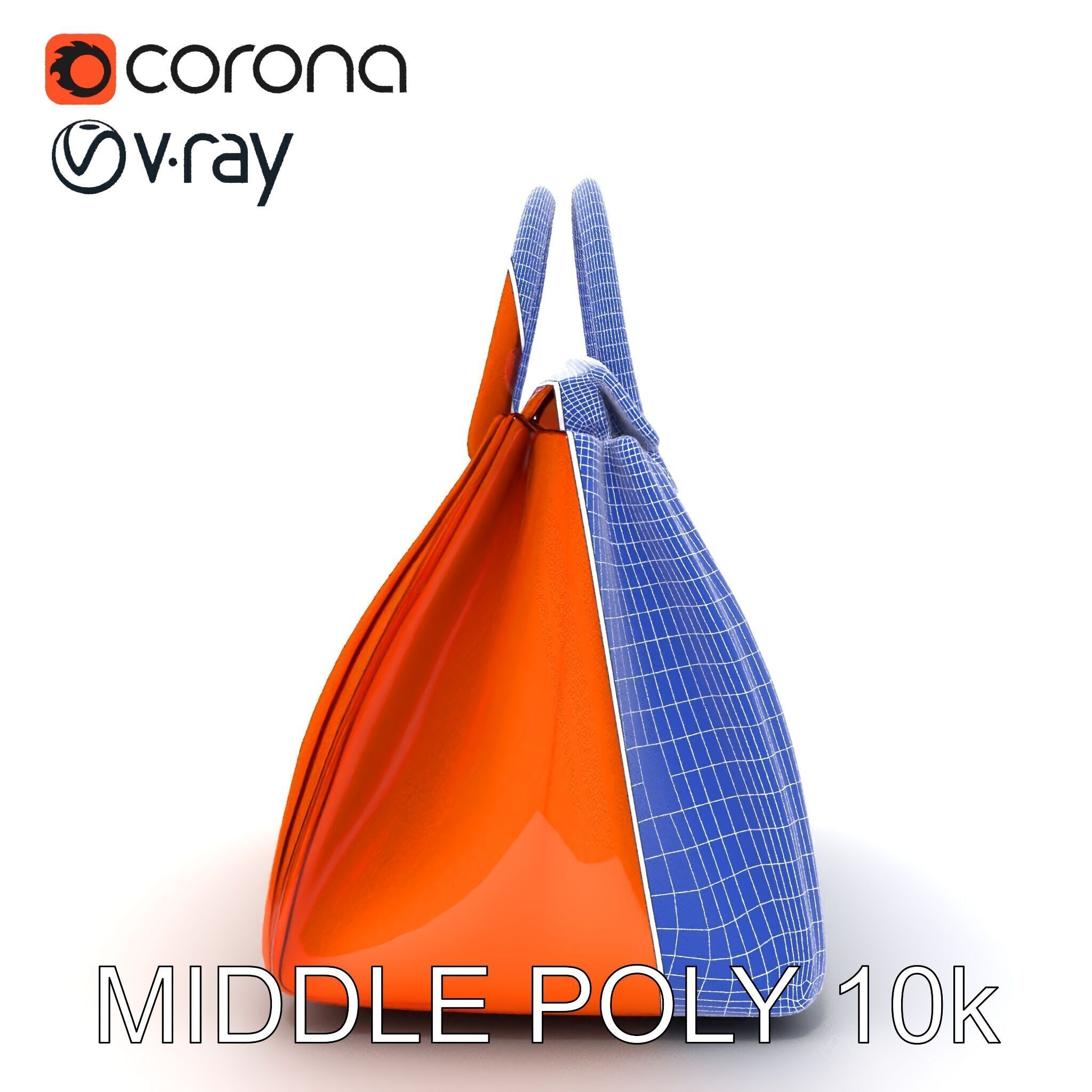 Luxurious Leather Handbag D Model Pack Low-poly 3D model_22