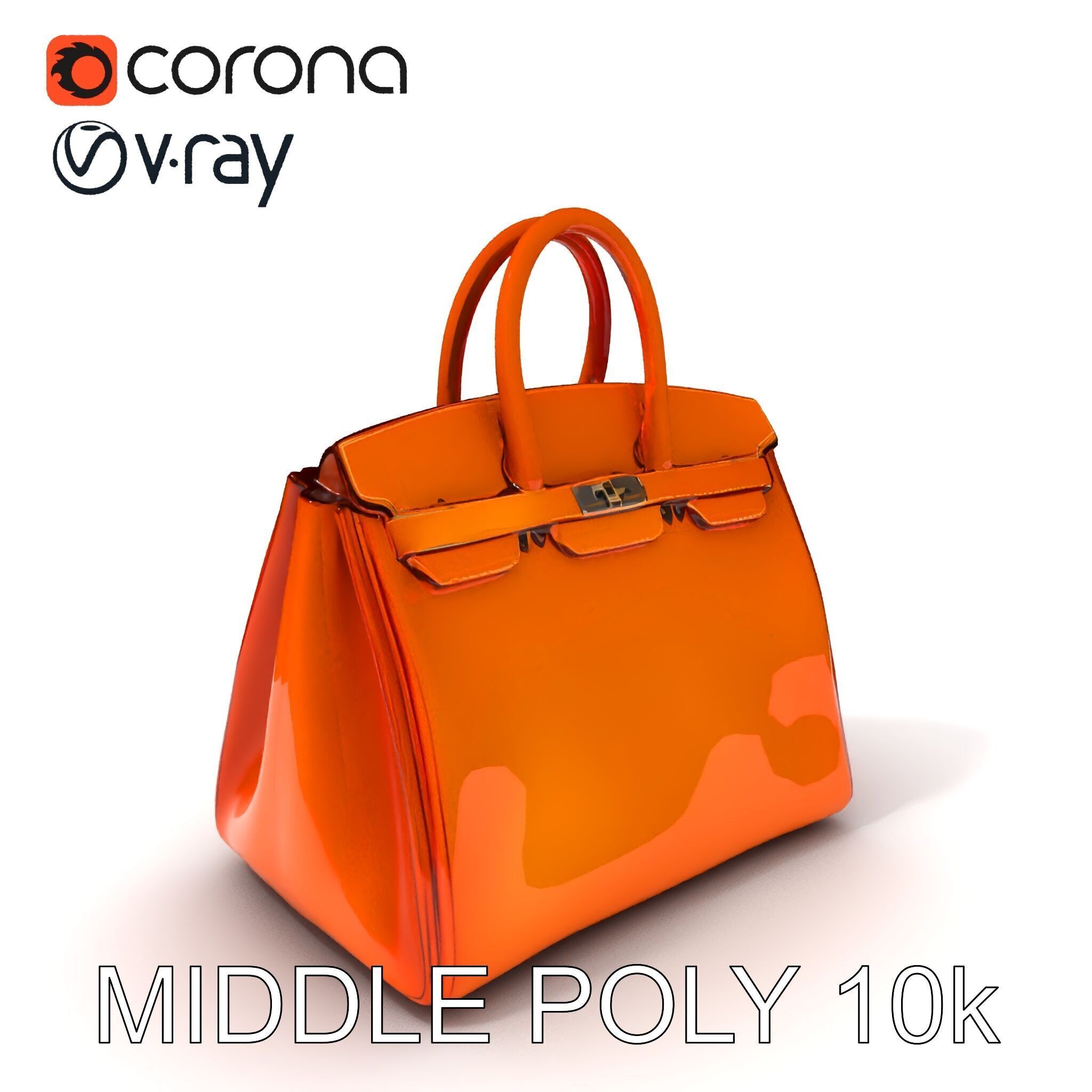 Luxurious Leather Handbag D Model Pack Low-poly 3D model_27