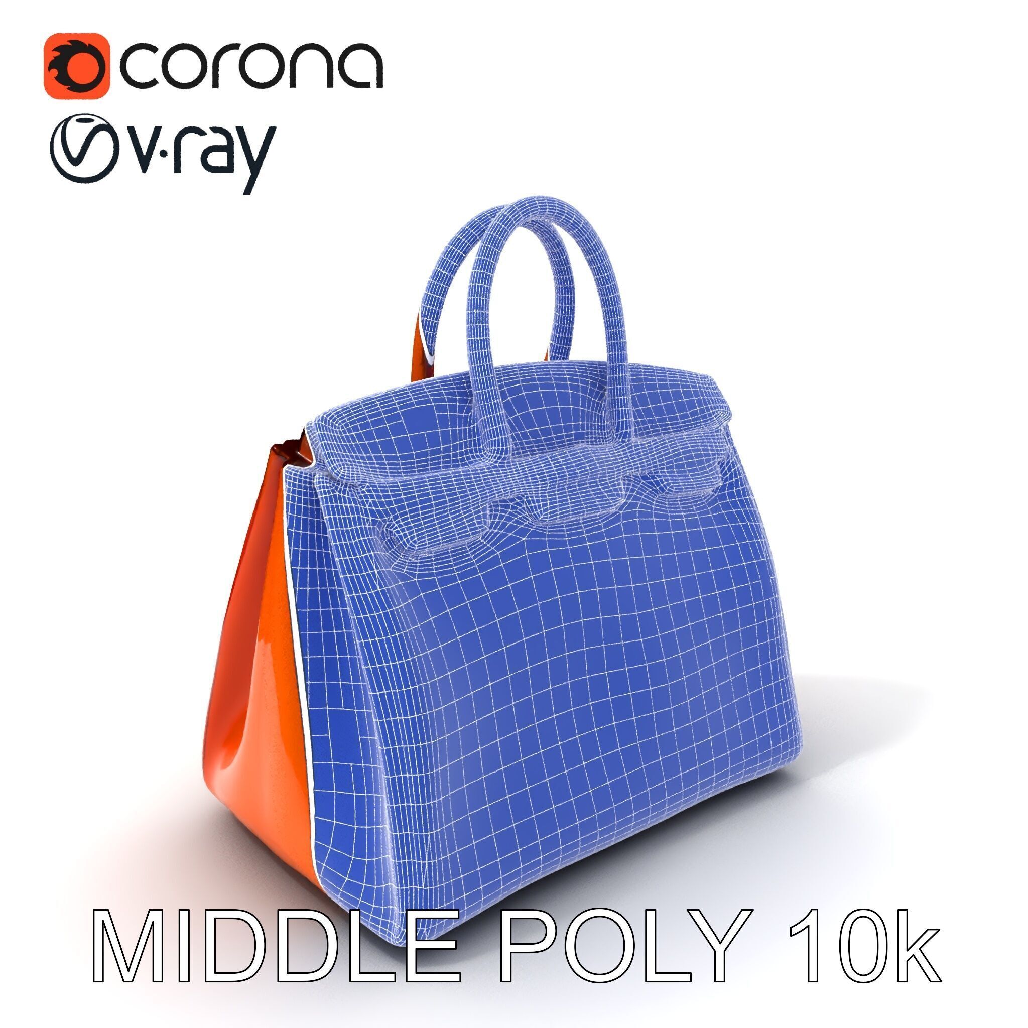 Luxurious Leather Handbag D Model Pack Low-poly 3D model_19