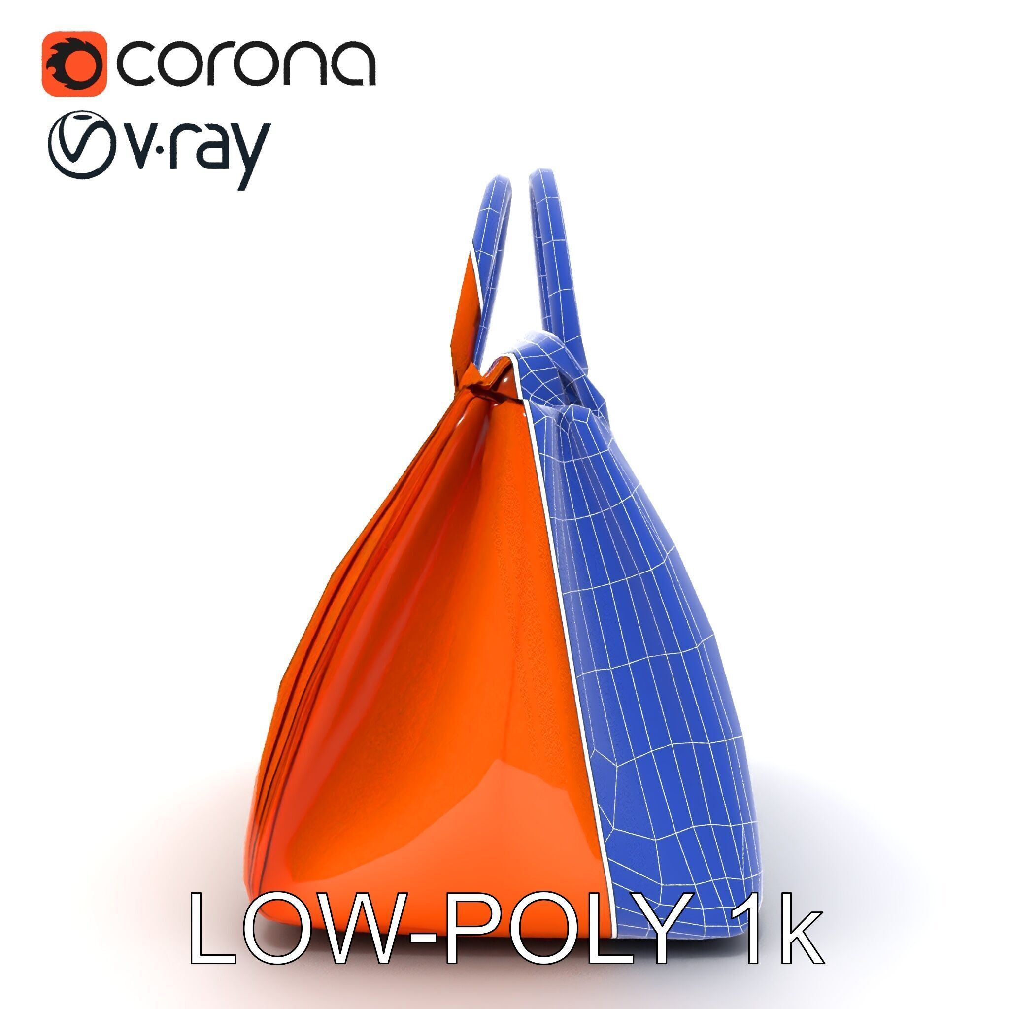 Luxurious Leather Handbag D Model Pack Low-poly 3D model_12