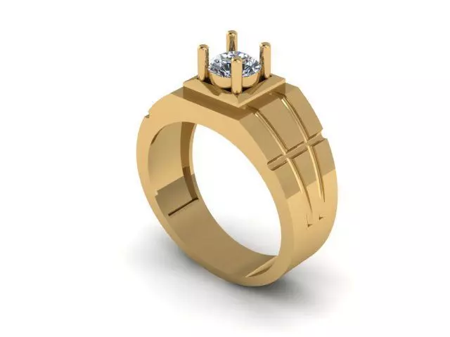 Men Ring For Diamond 3D print model