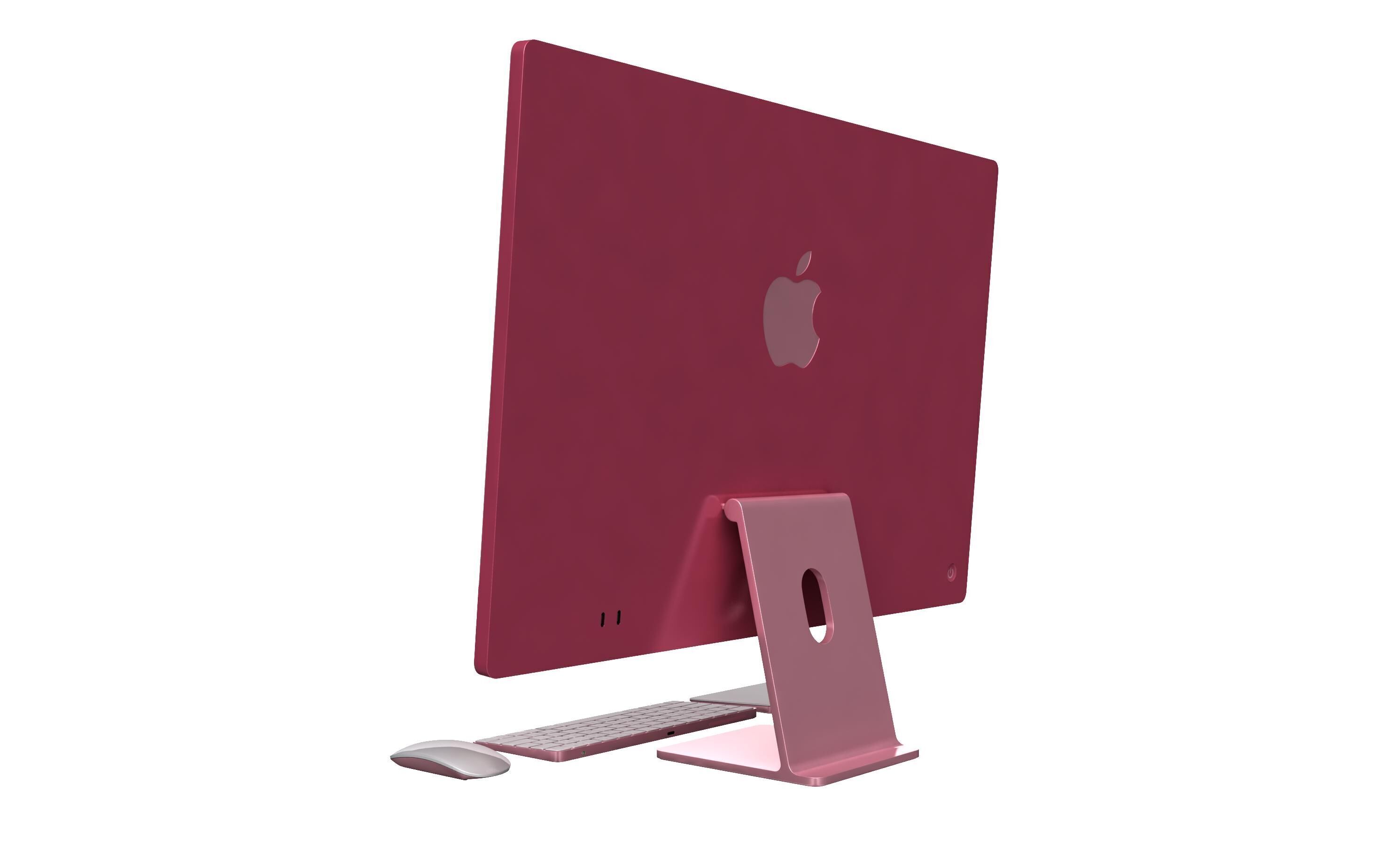 Apple iMac M4 Chip 2024 Pink 3D model_6