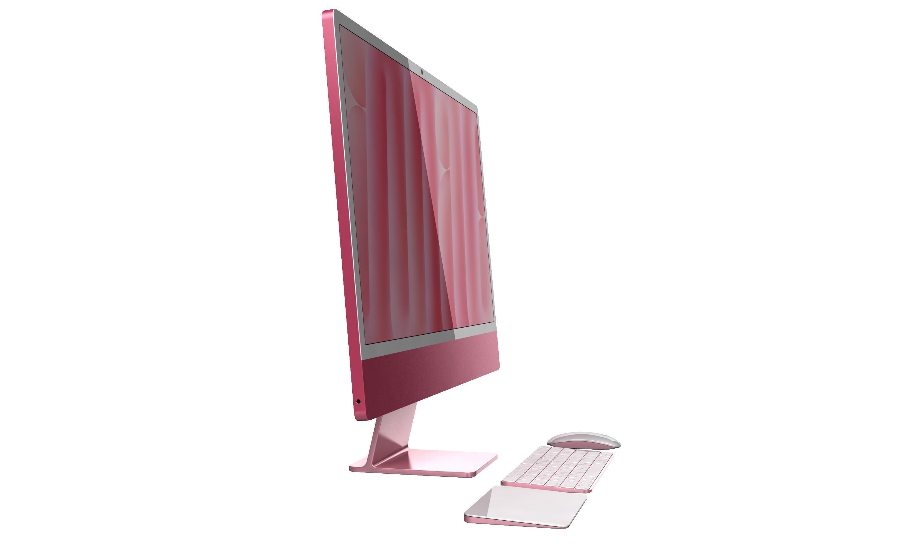 Apple iMac M4 Chip 2024 Pink 3D model_3