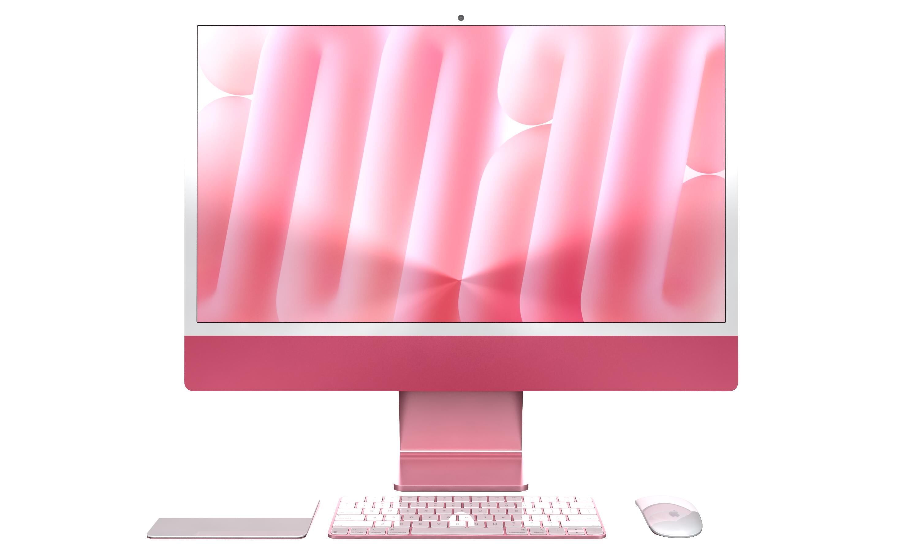Apple iMac M4 Chip 2024 Pink 3D model_1
