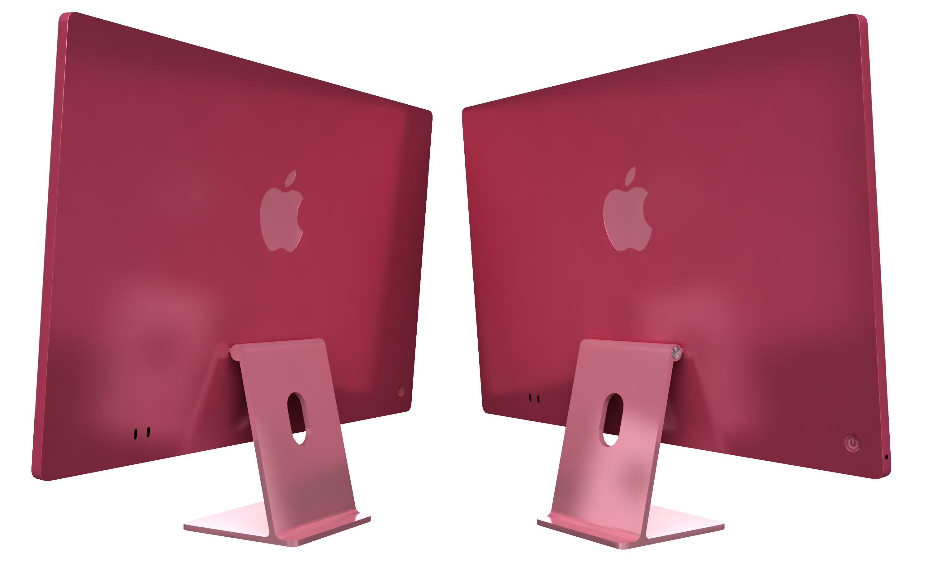 Apple iMac M4 Chip 2024 Pink 3D model_14