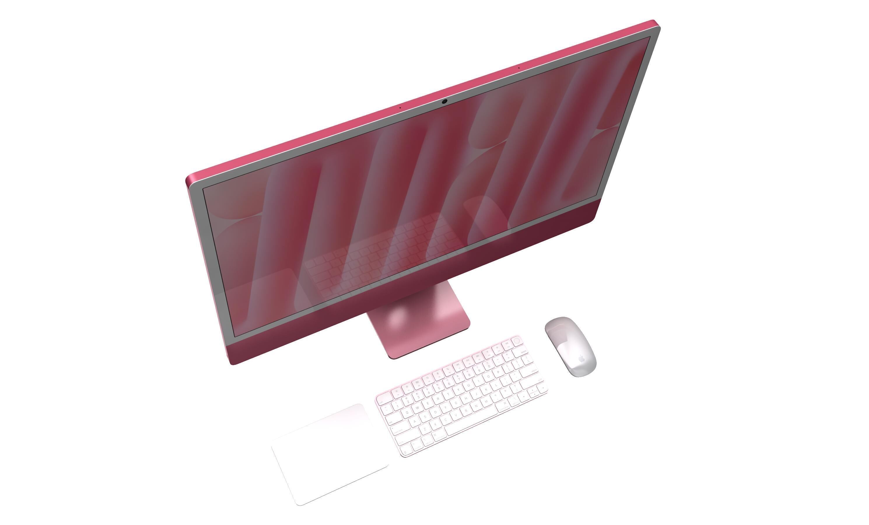 Apple iMac M4 Chip 2024 Pink 3D model_11