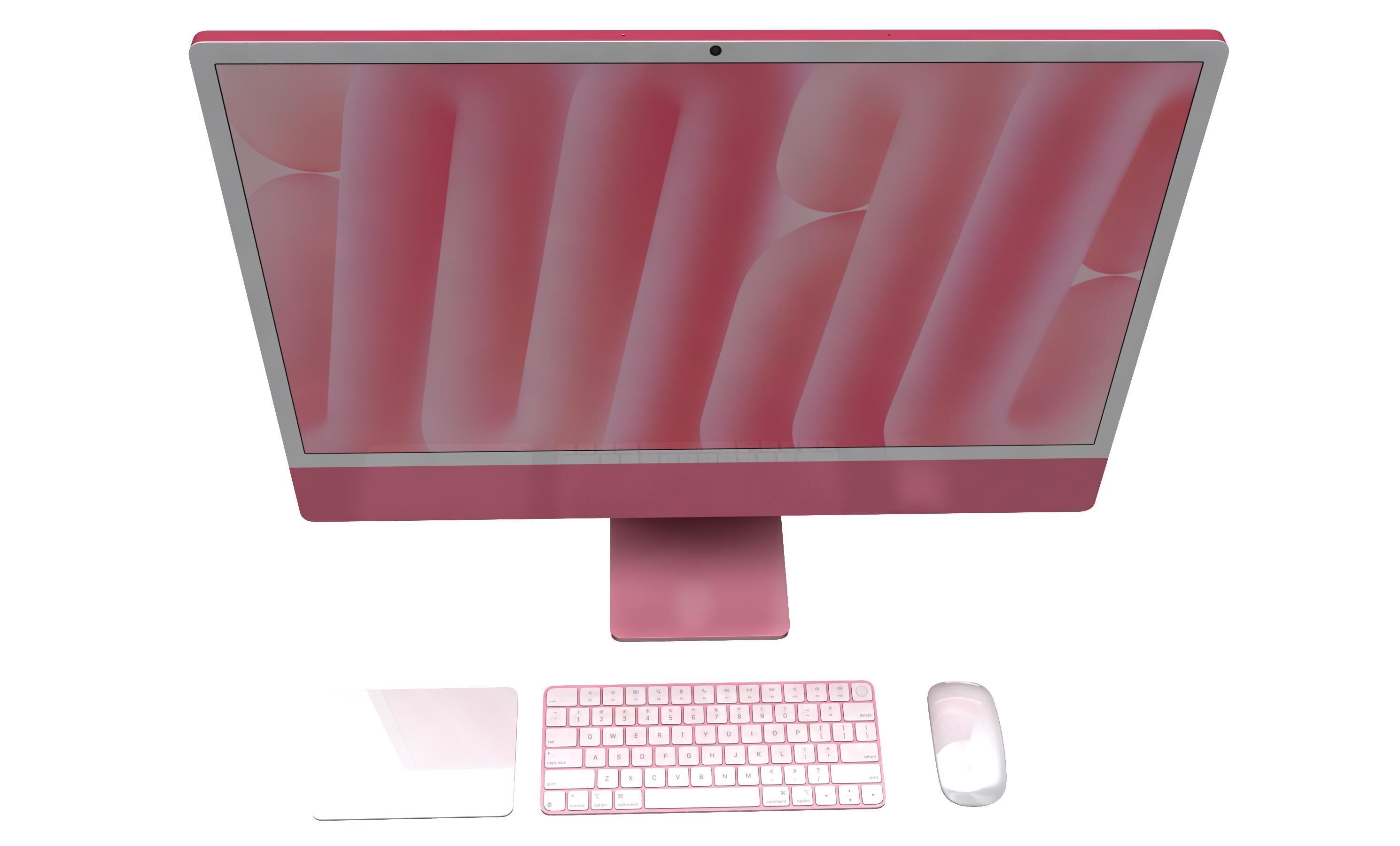 Apple iMac M4 Chip 2024 Pink 3D model_10