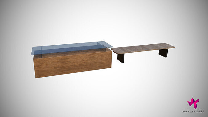 Display Table bundle Low-poly 3D model