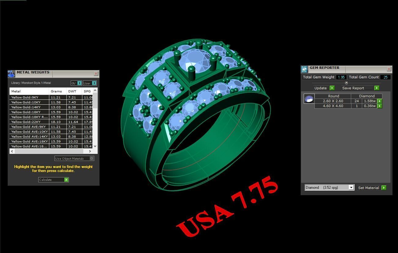 Ring For Men STL Ready For Print 1MR091 3D model_2